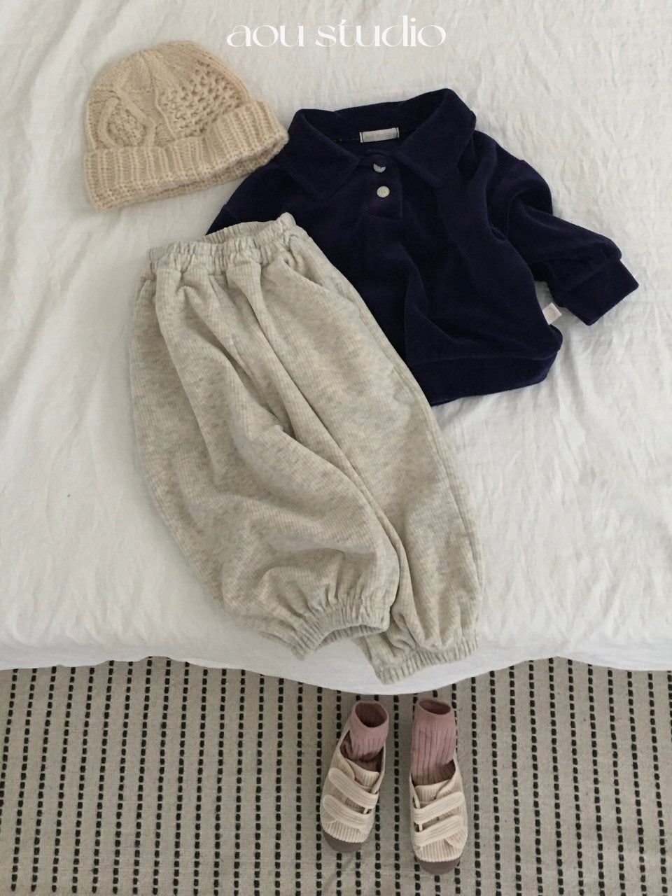 Cream jogger pants