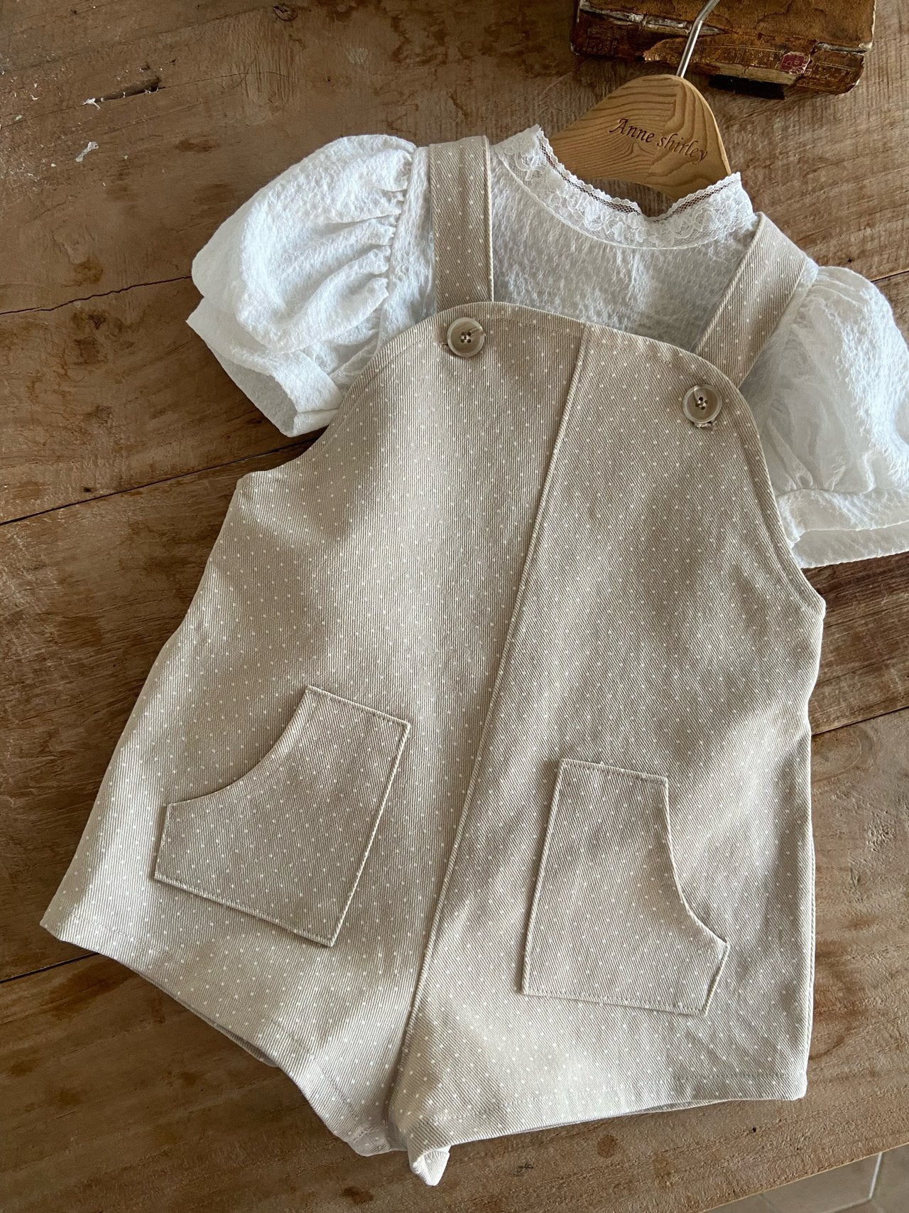 Polka dot overall