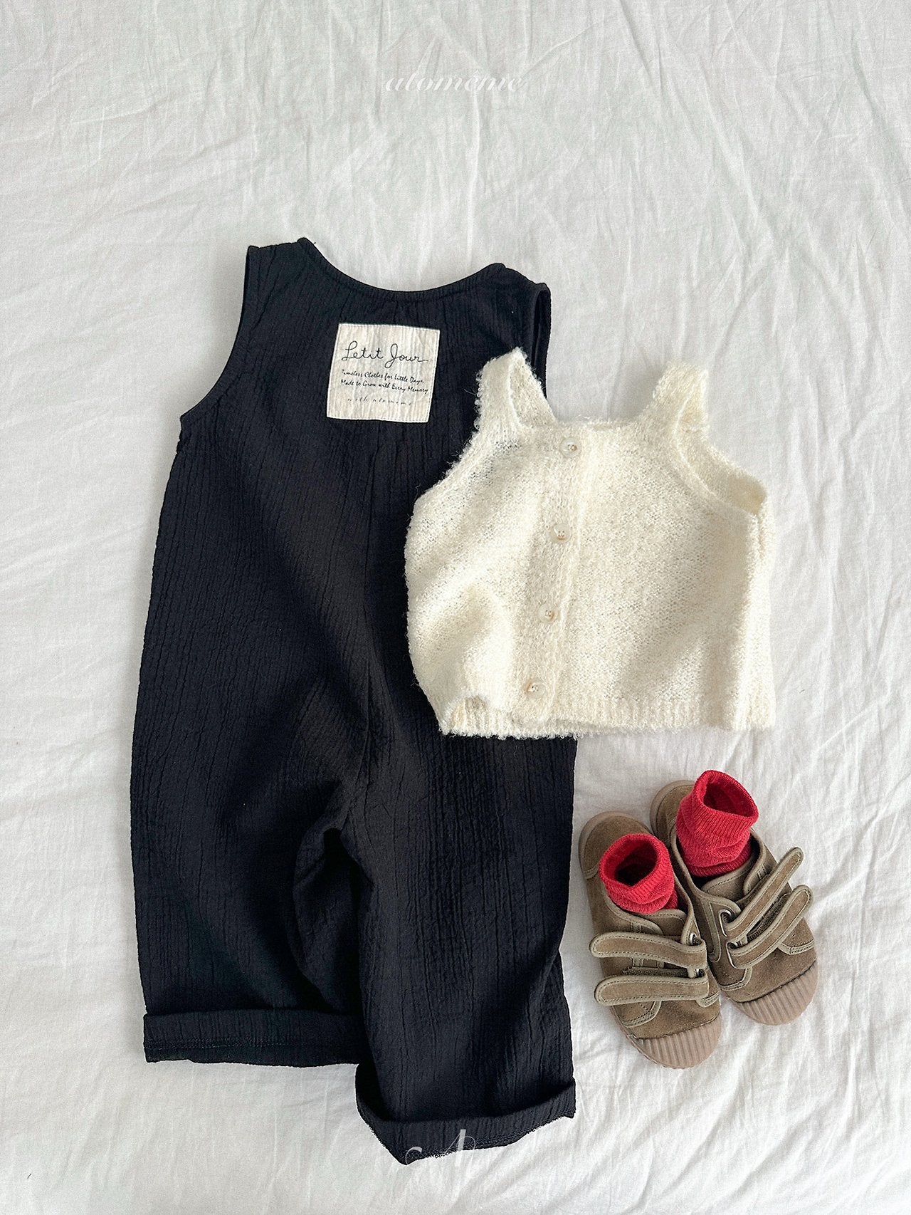 Ecru knit vest