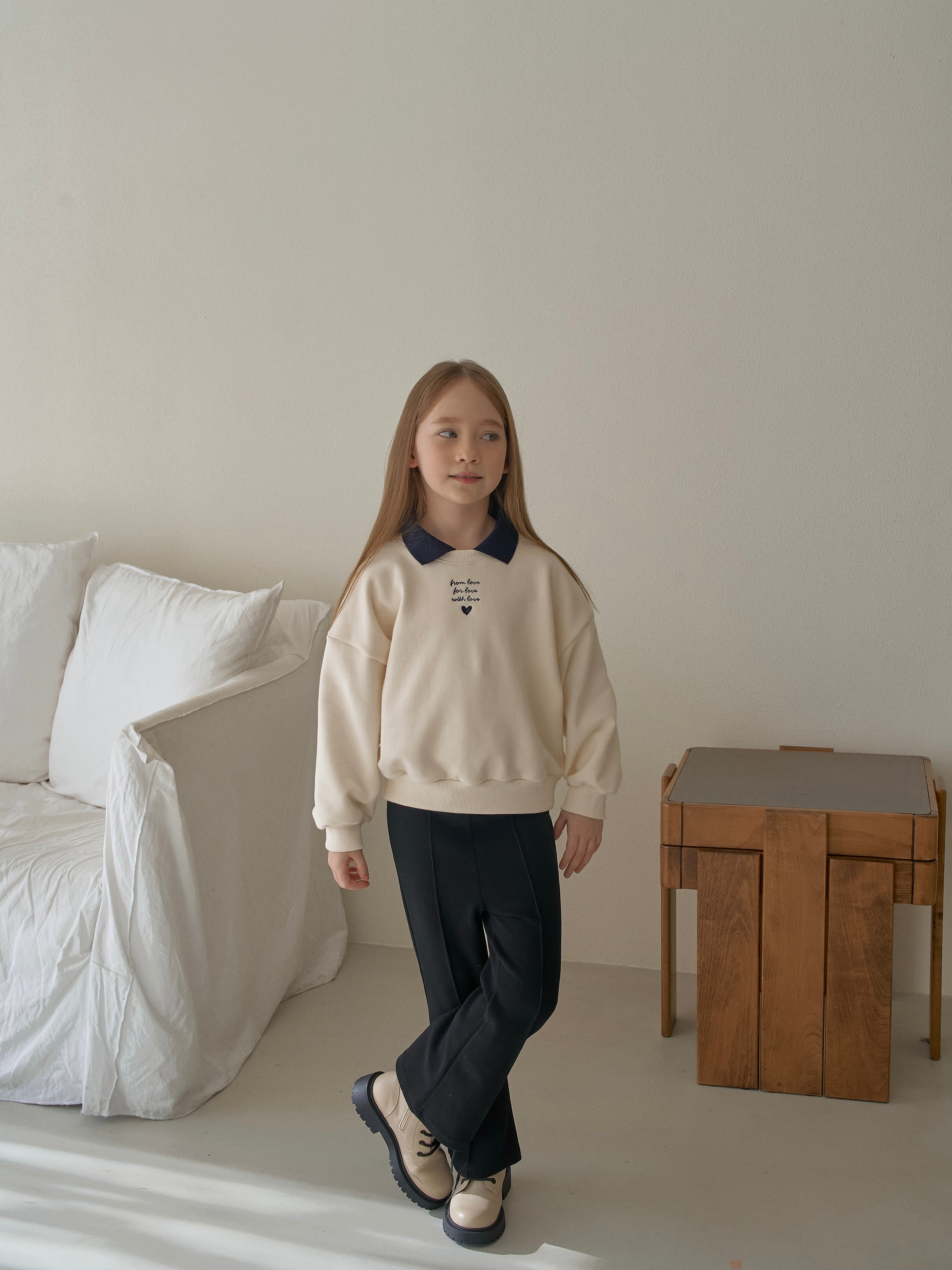 Pintuck bootcut pants