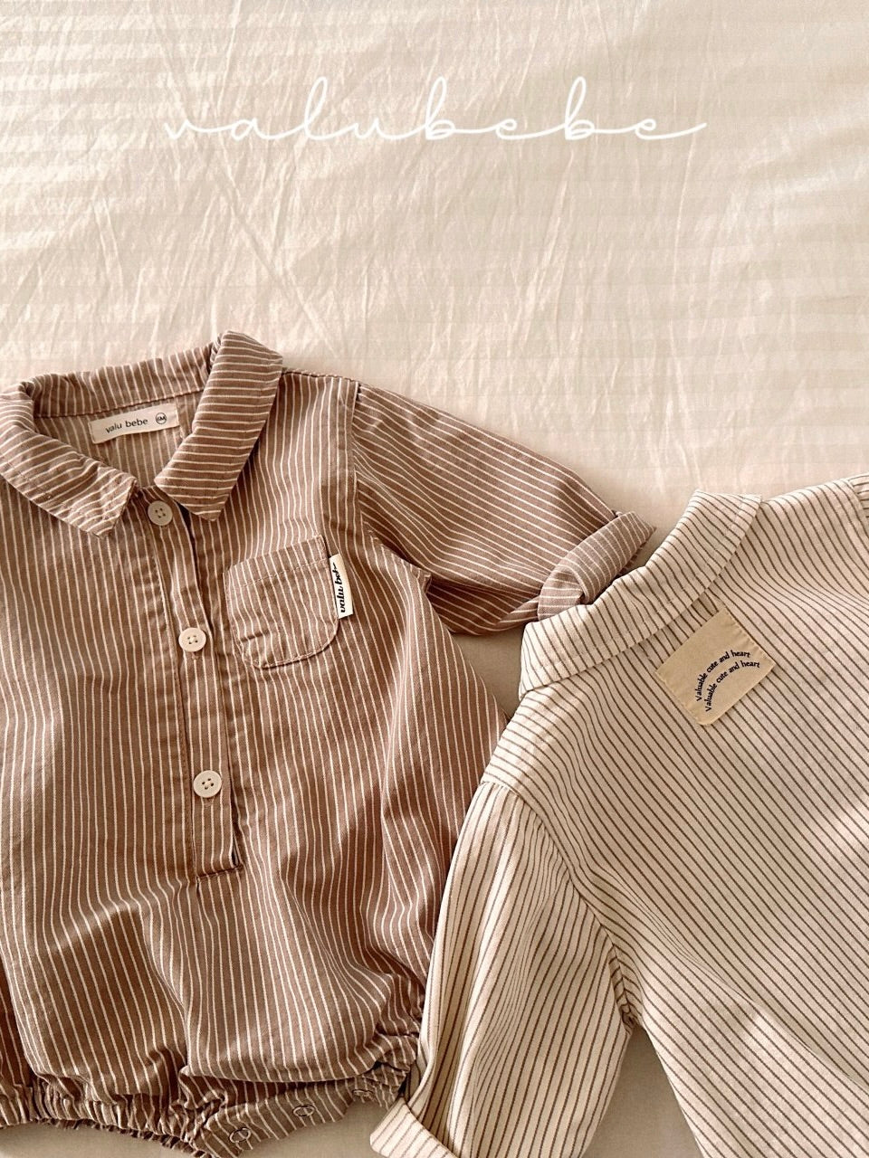 Striped shirt rompers