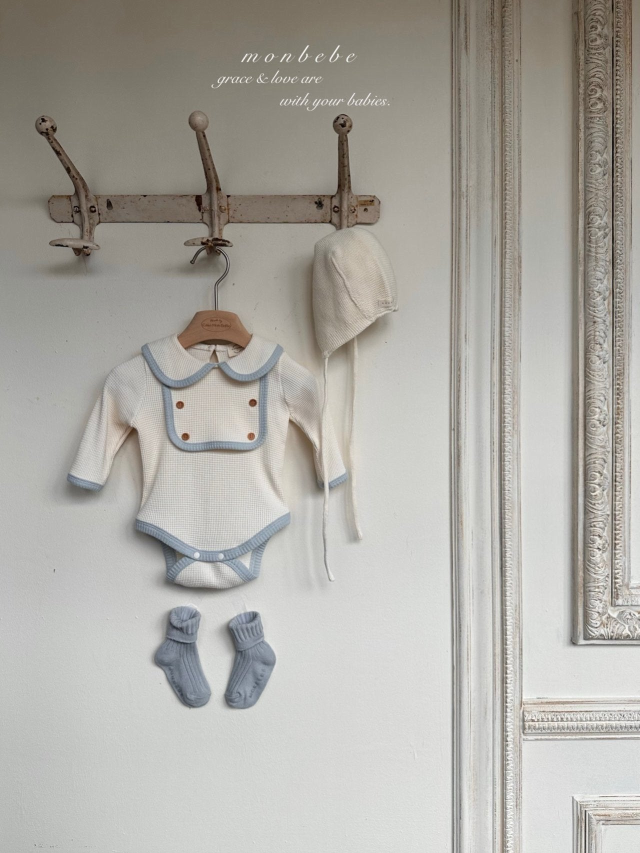 Boy bib waffle rompers