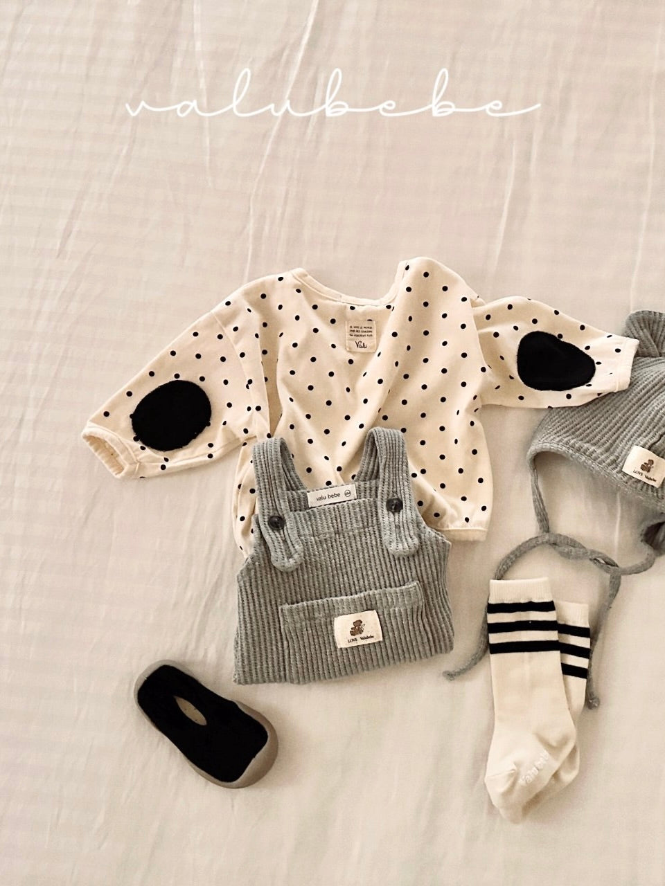 Waffle overall rompers