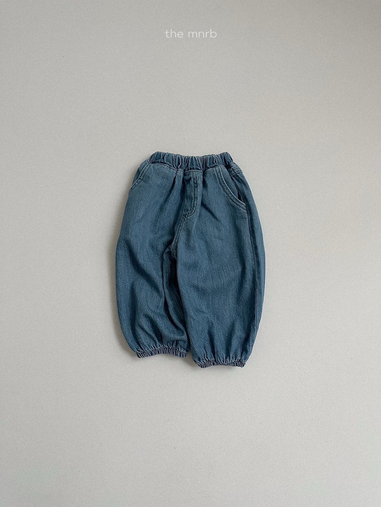 Stitch denim jogger pants