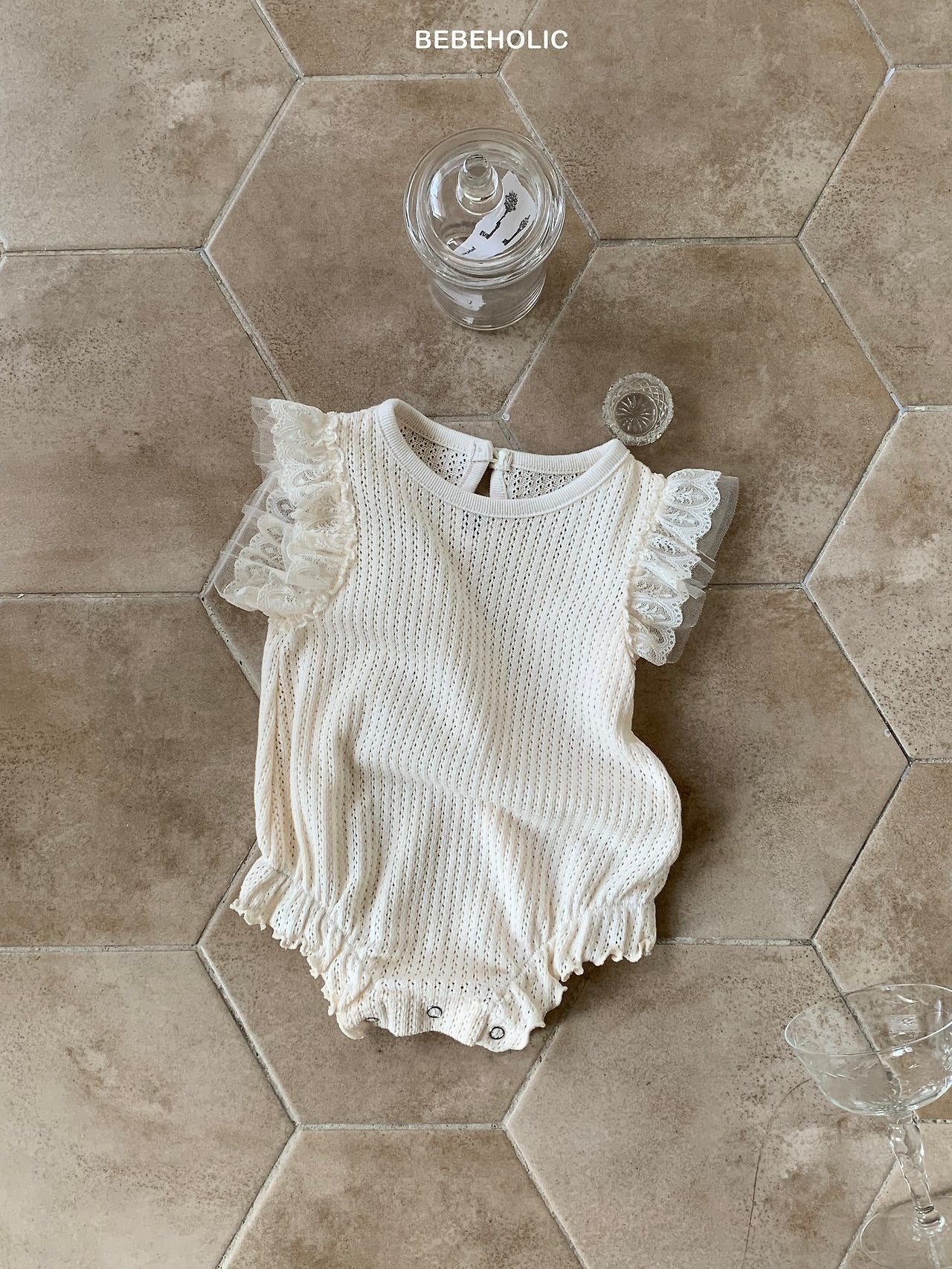 Rain lace rompers
