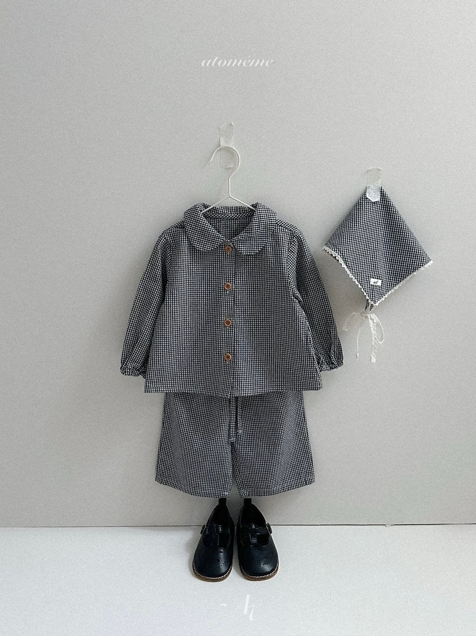 Ini check pattern blouse