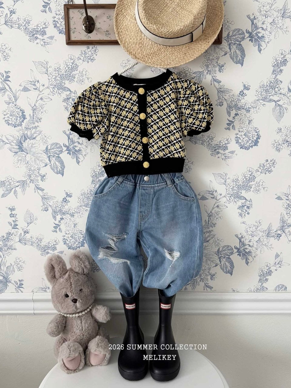 Rika flower puff cardigan