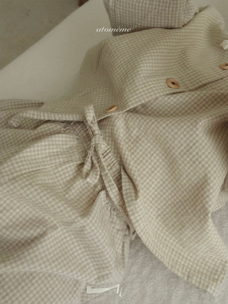 Ini check pattern blouse