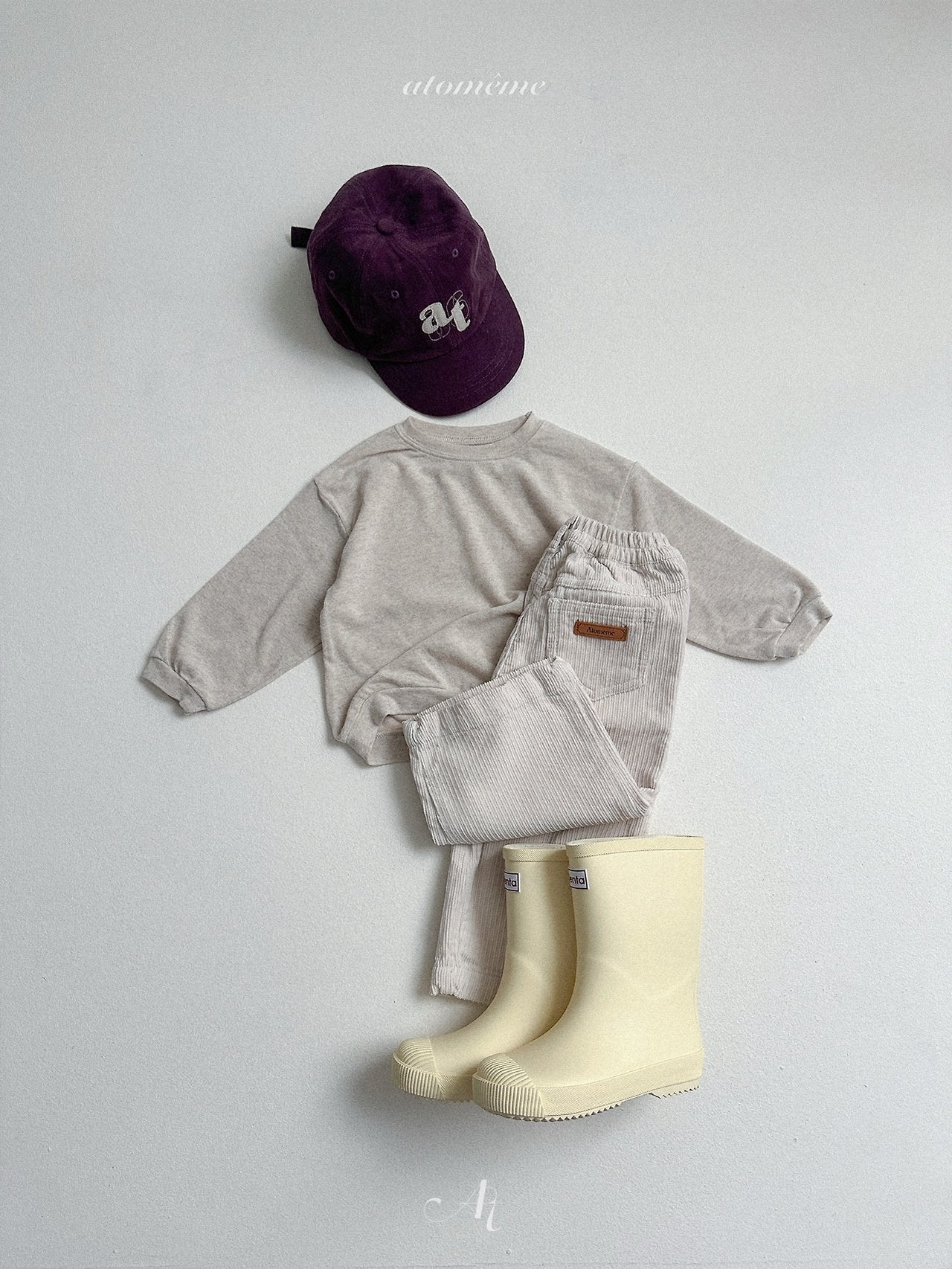 Crepe corduroy pants