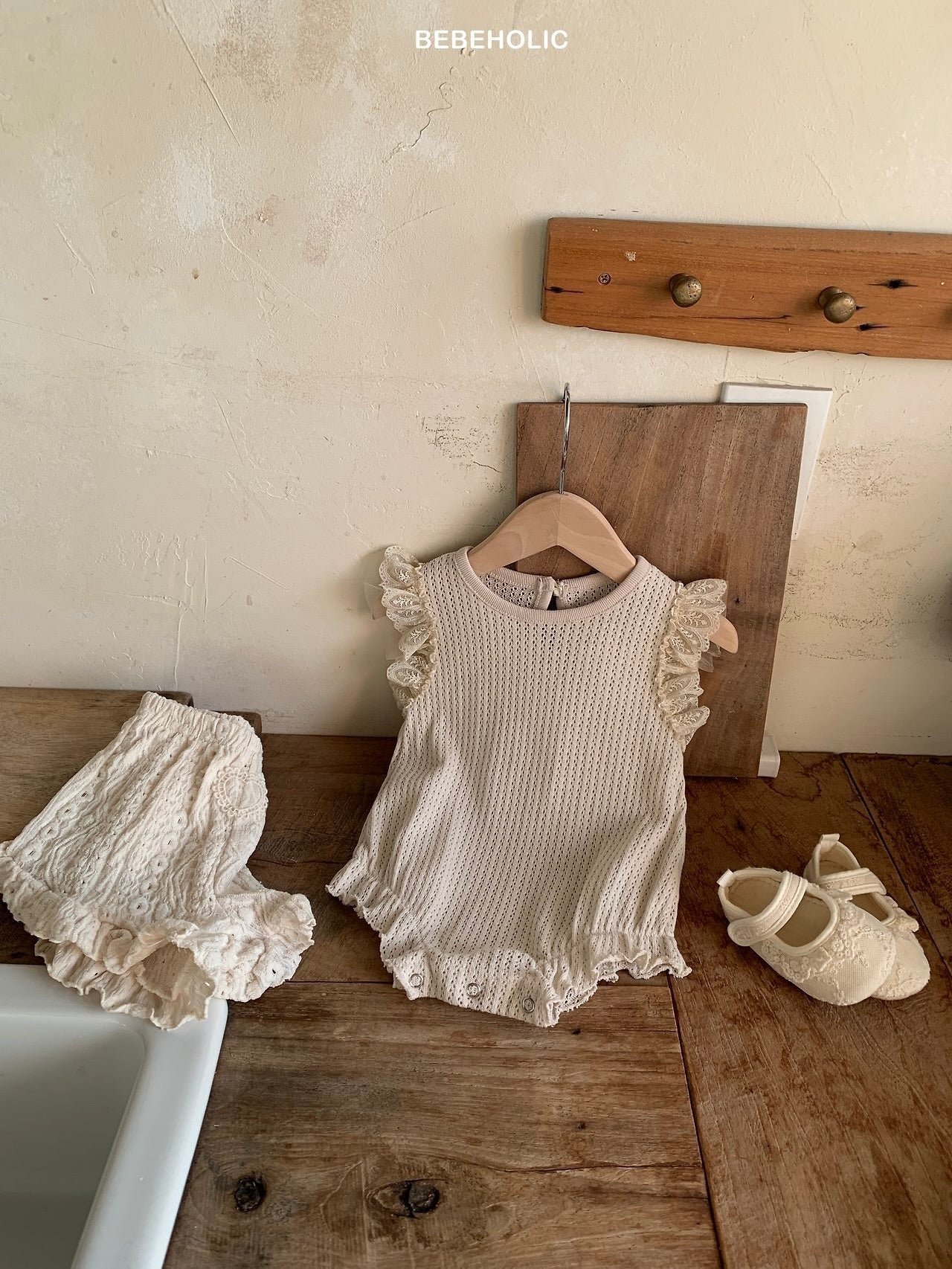 Rain lace rompers