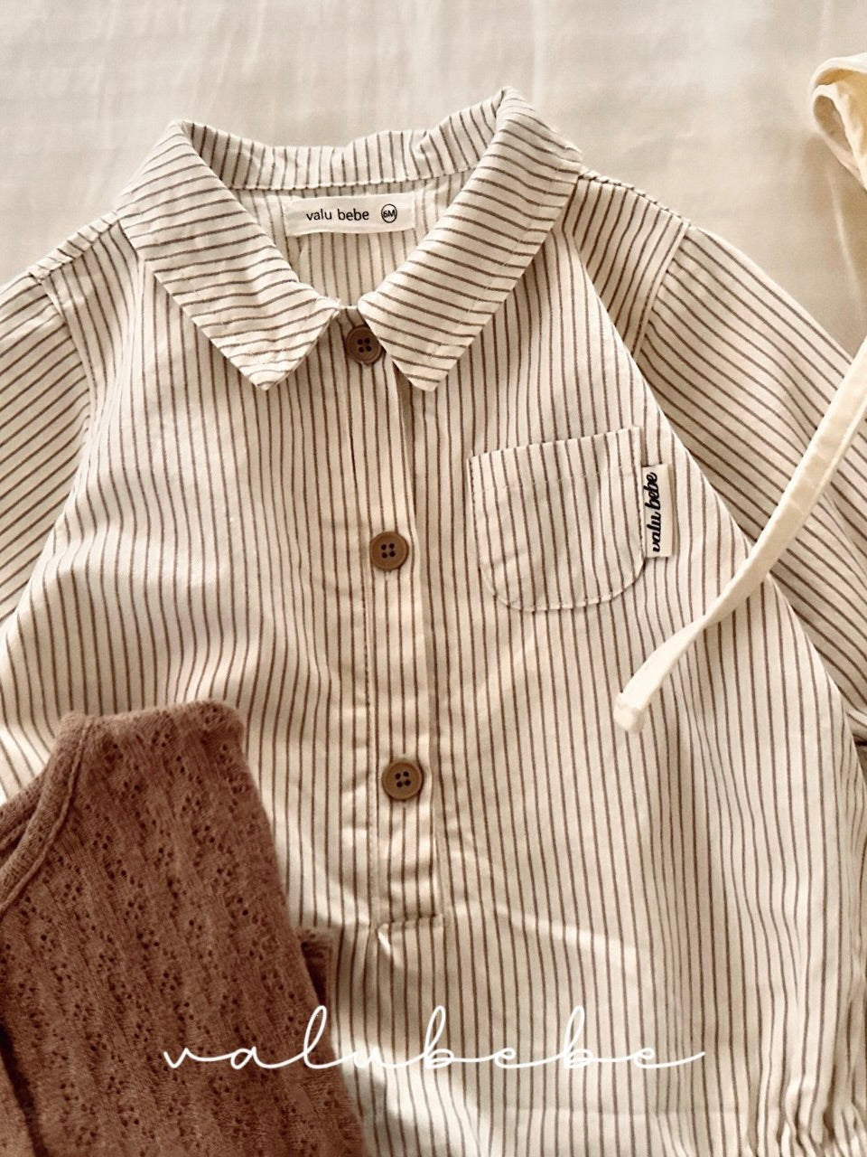 Striped shirt rompers