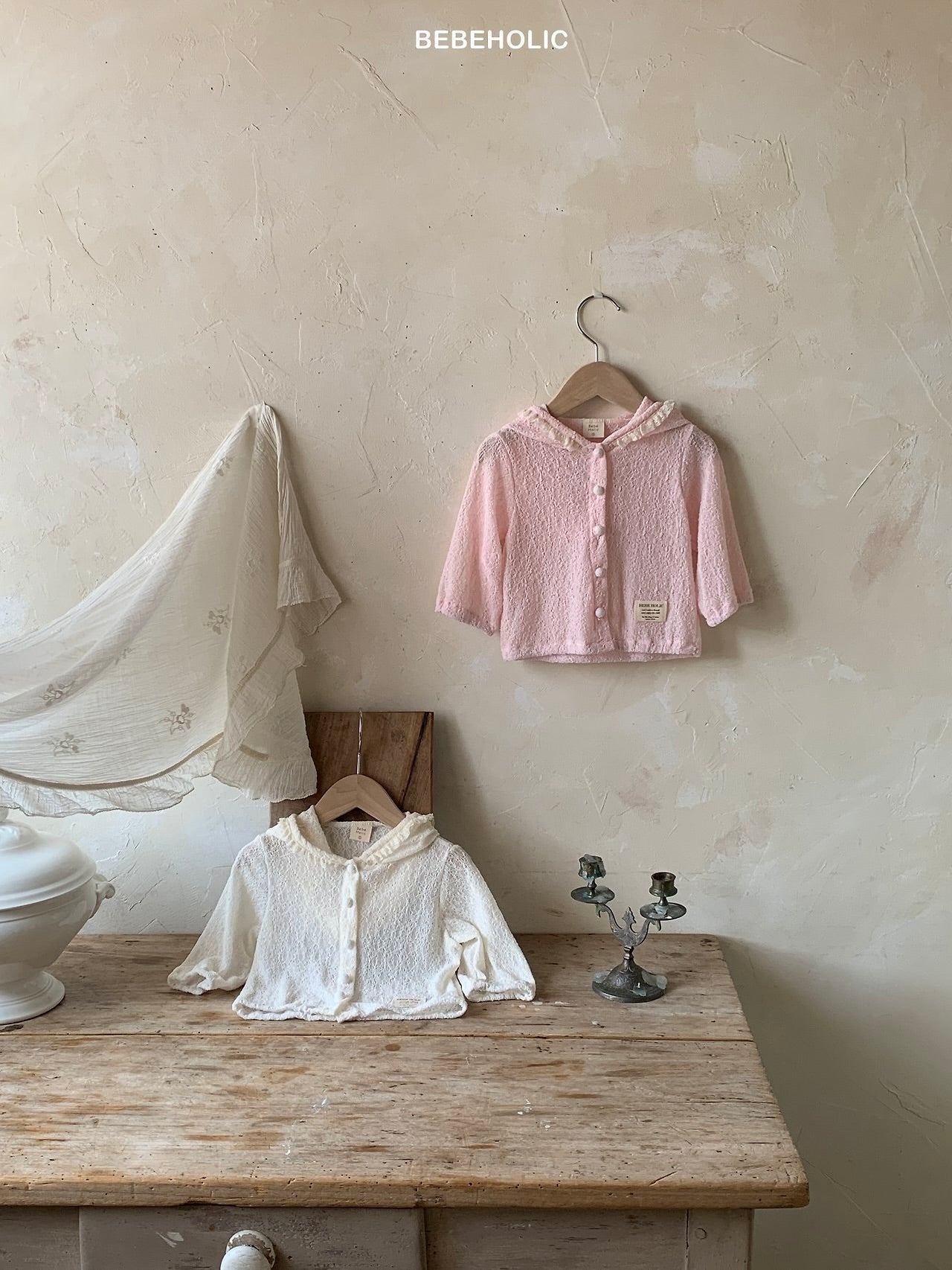Lace hooded jacket