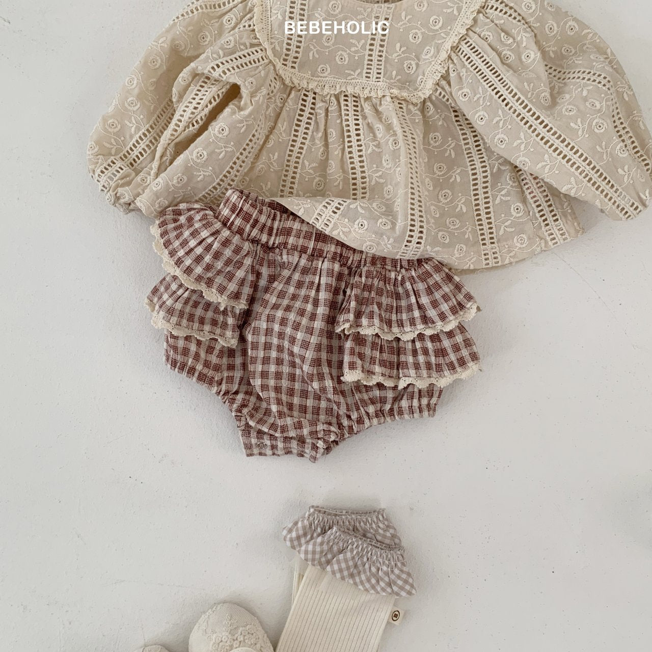 Shirley check frill bloomer