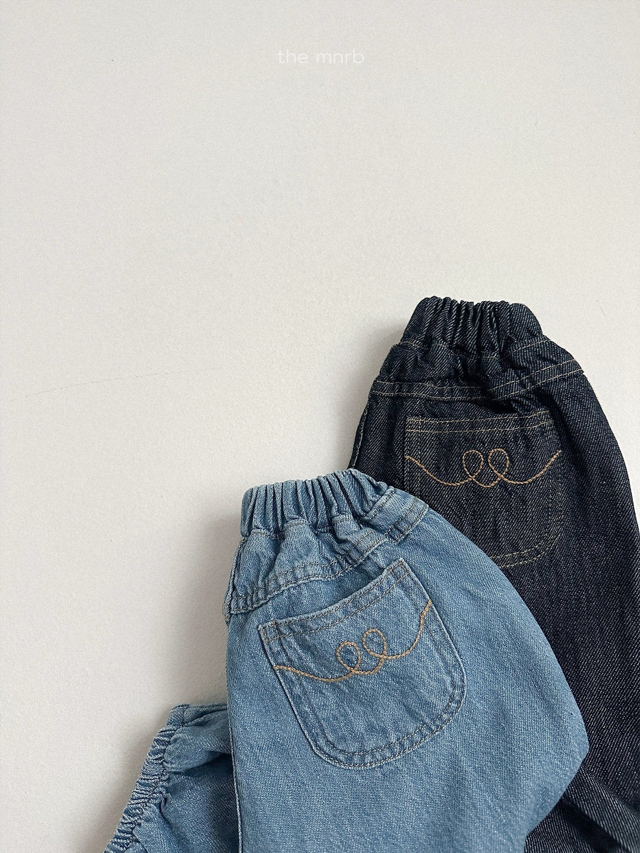Stitch denim jogger pants