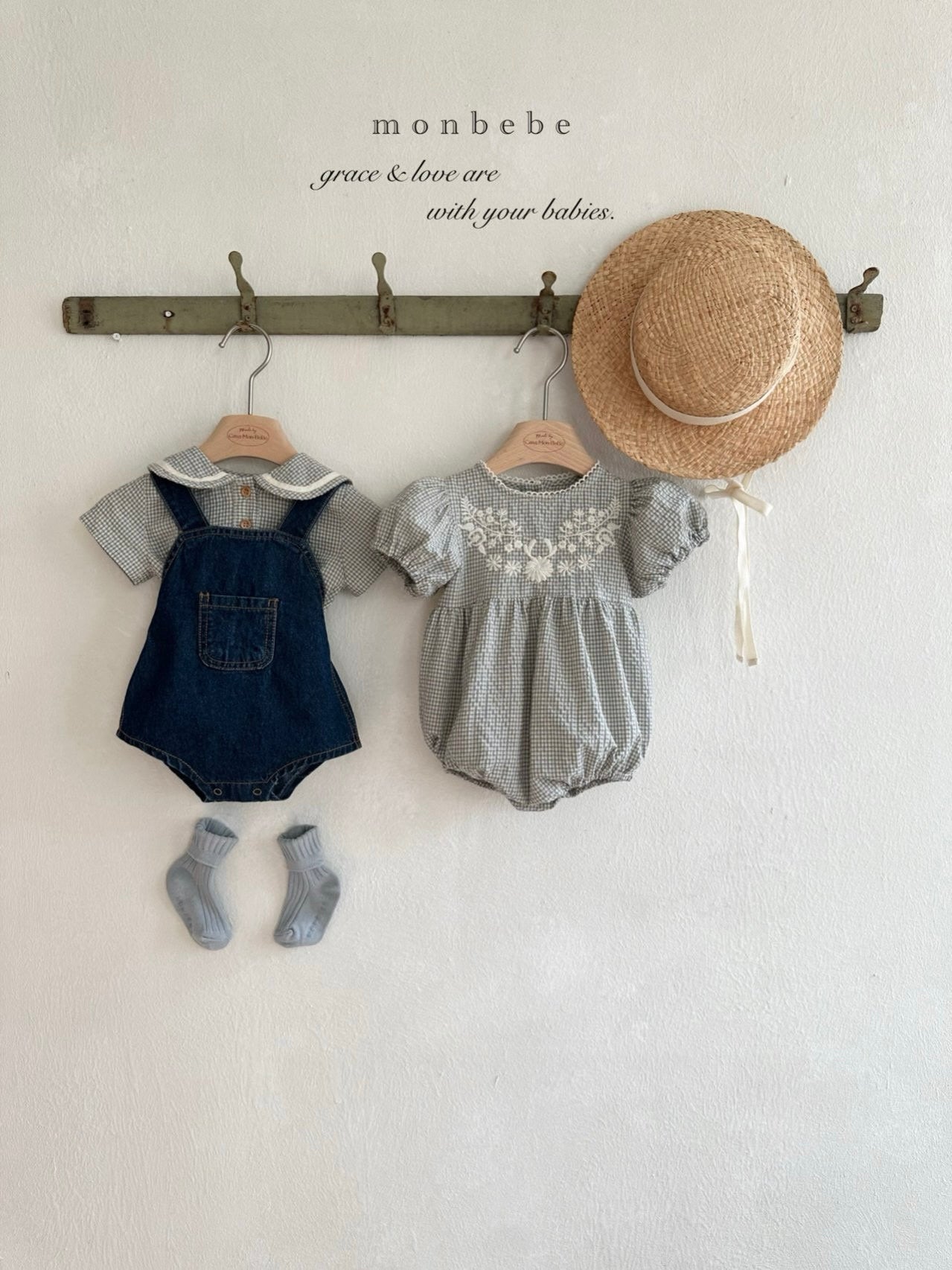 Hannah embroidery rompers