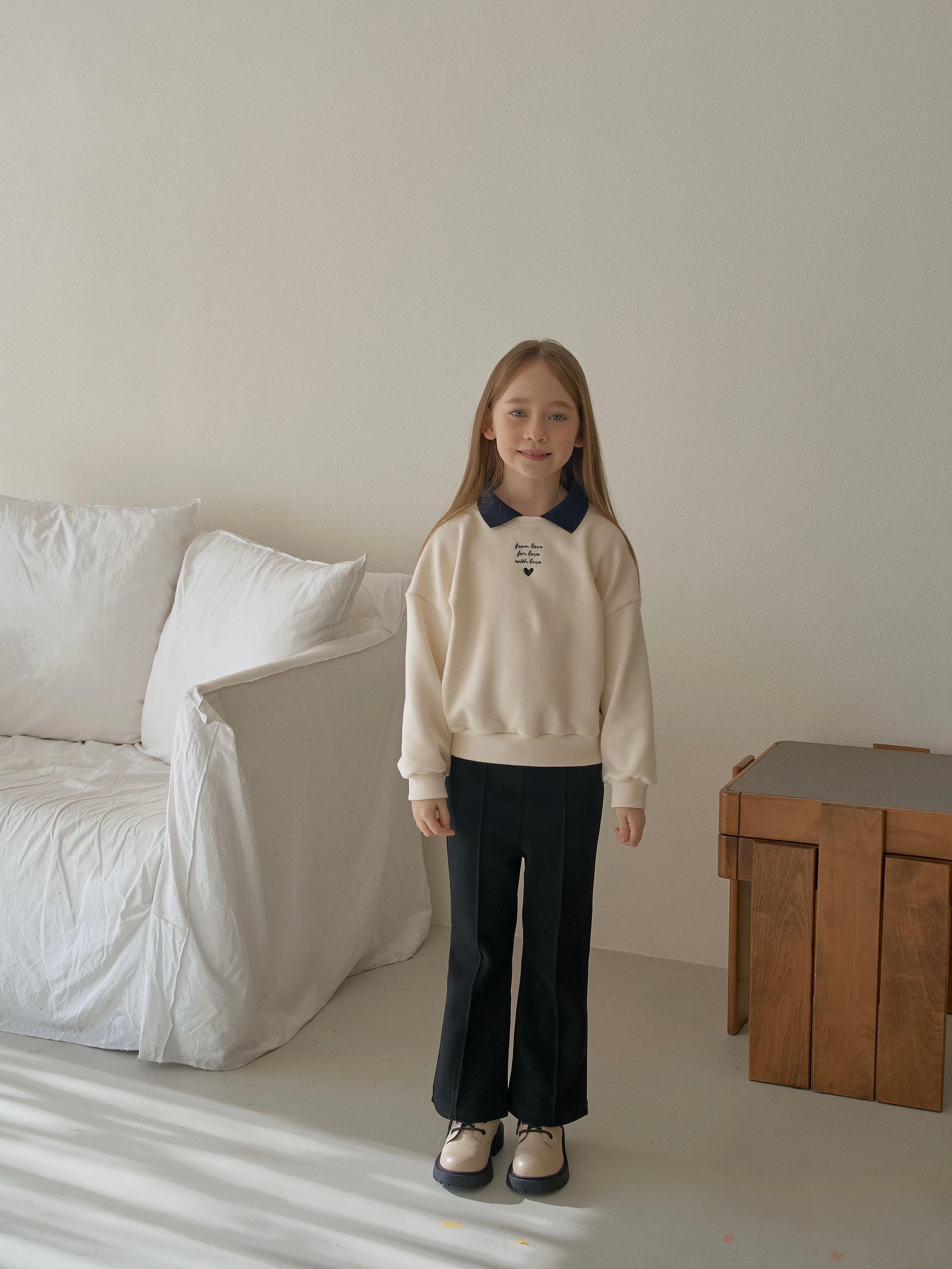 Pintuck bootcut pants