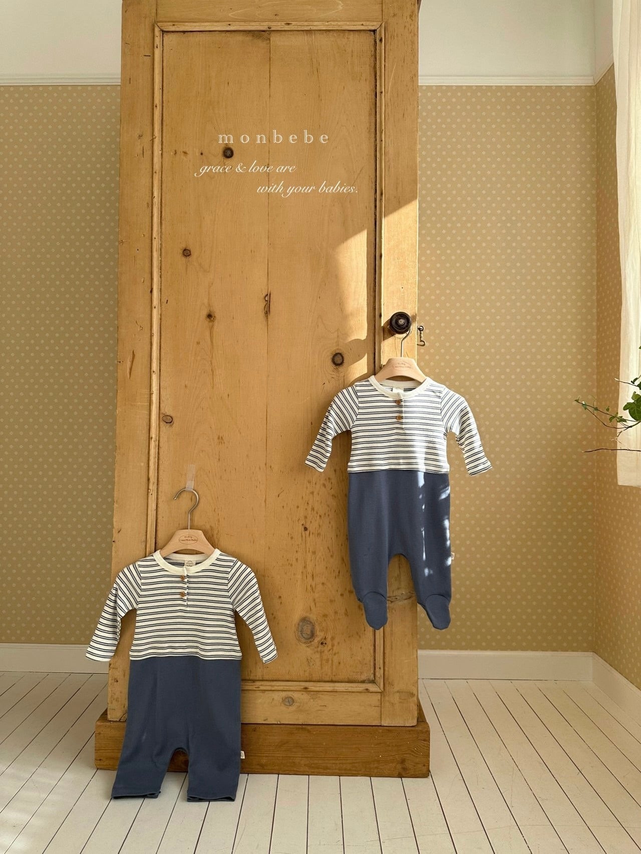 Striped contrast rompers