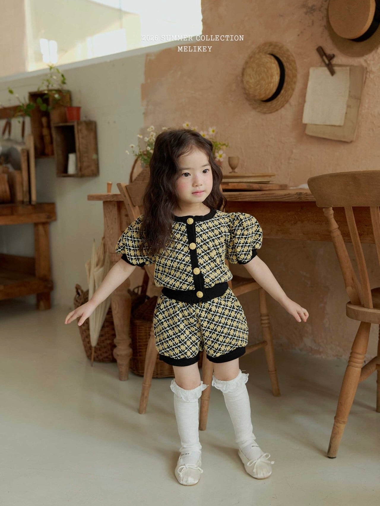 Rika flower puff cardigan