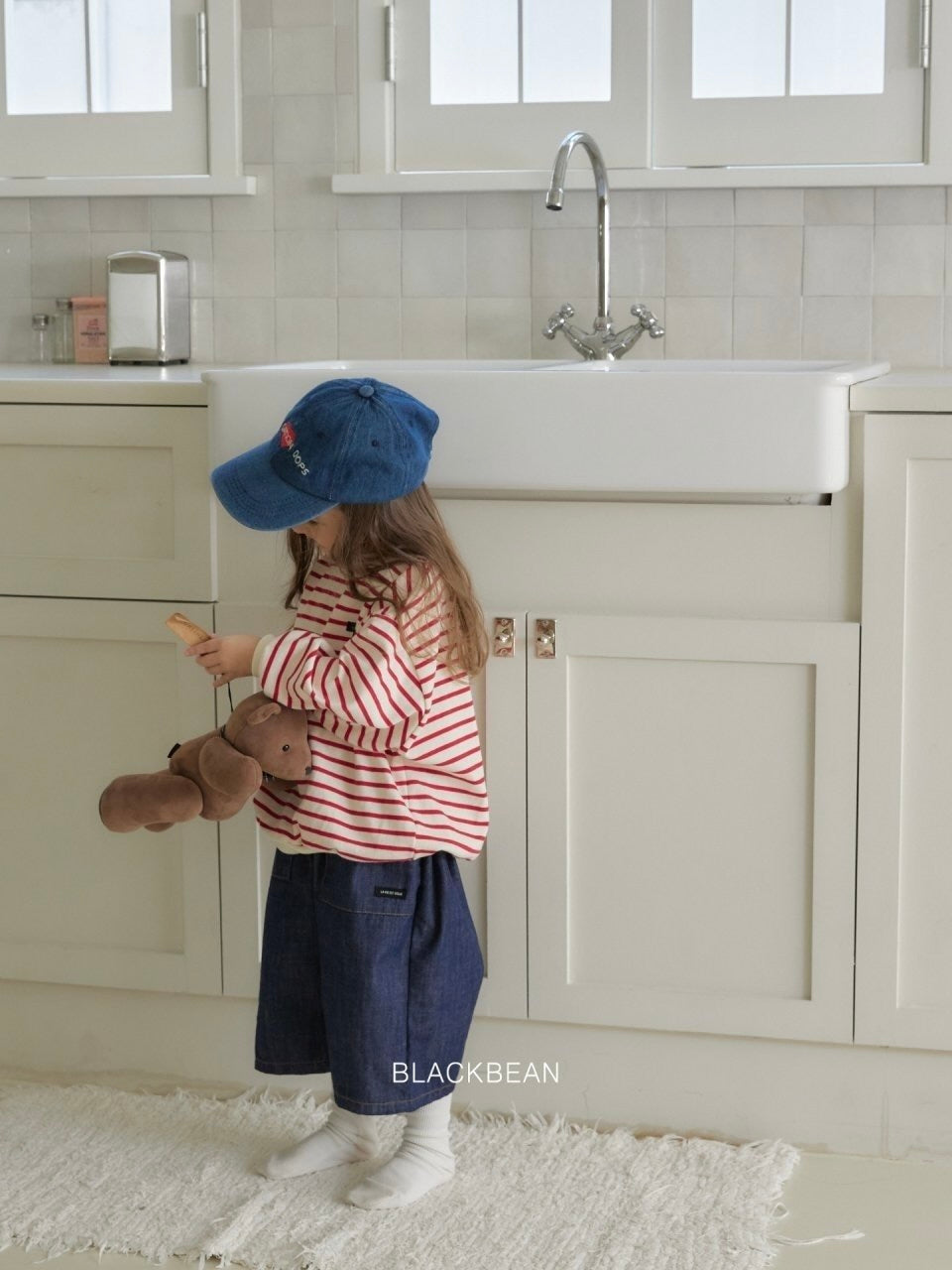 Raw denim pocket jeans