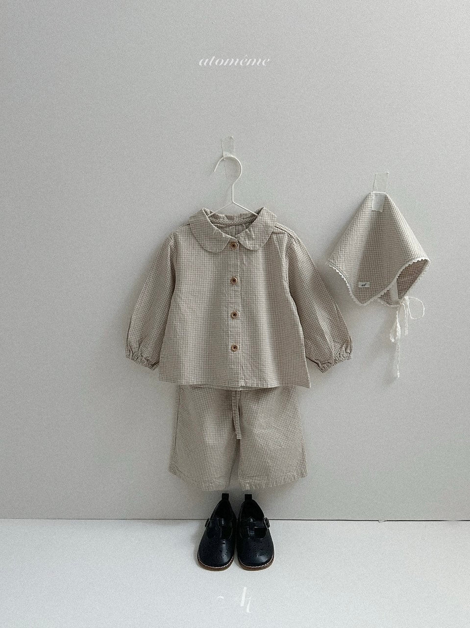 Ini check pattern blouse