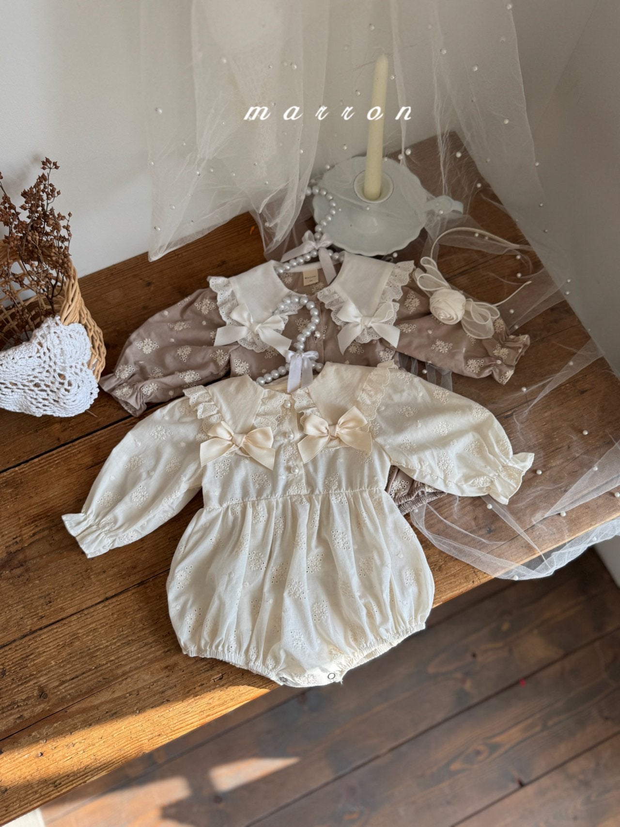 Petit ribbon rompers