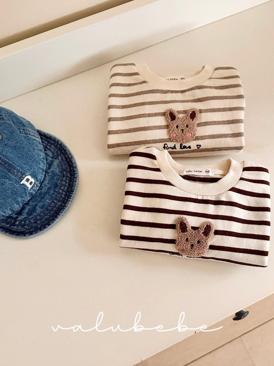 Bunny stripe sweatshirt