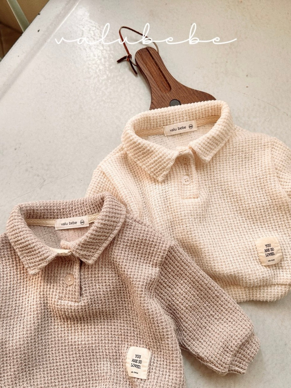 Texture knit polo shirt