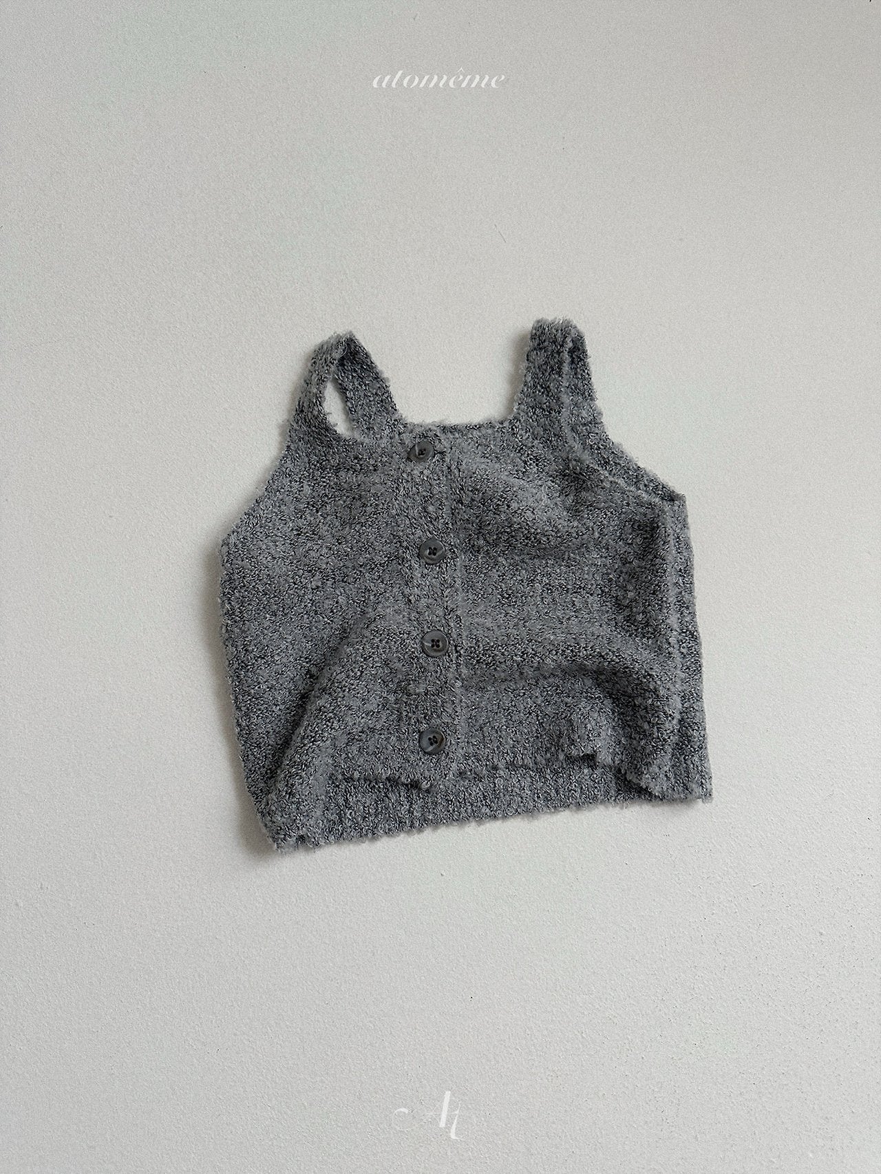 Ecru knit vest