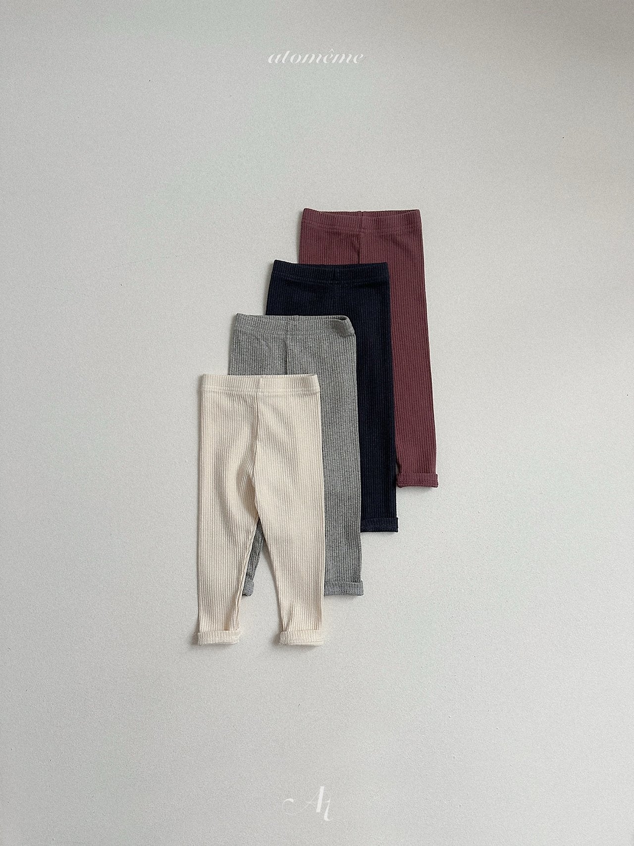 Milky rib leggings