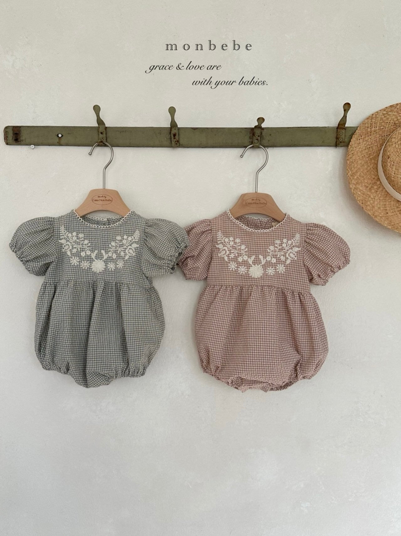 Hannah embroidery rompers