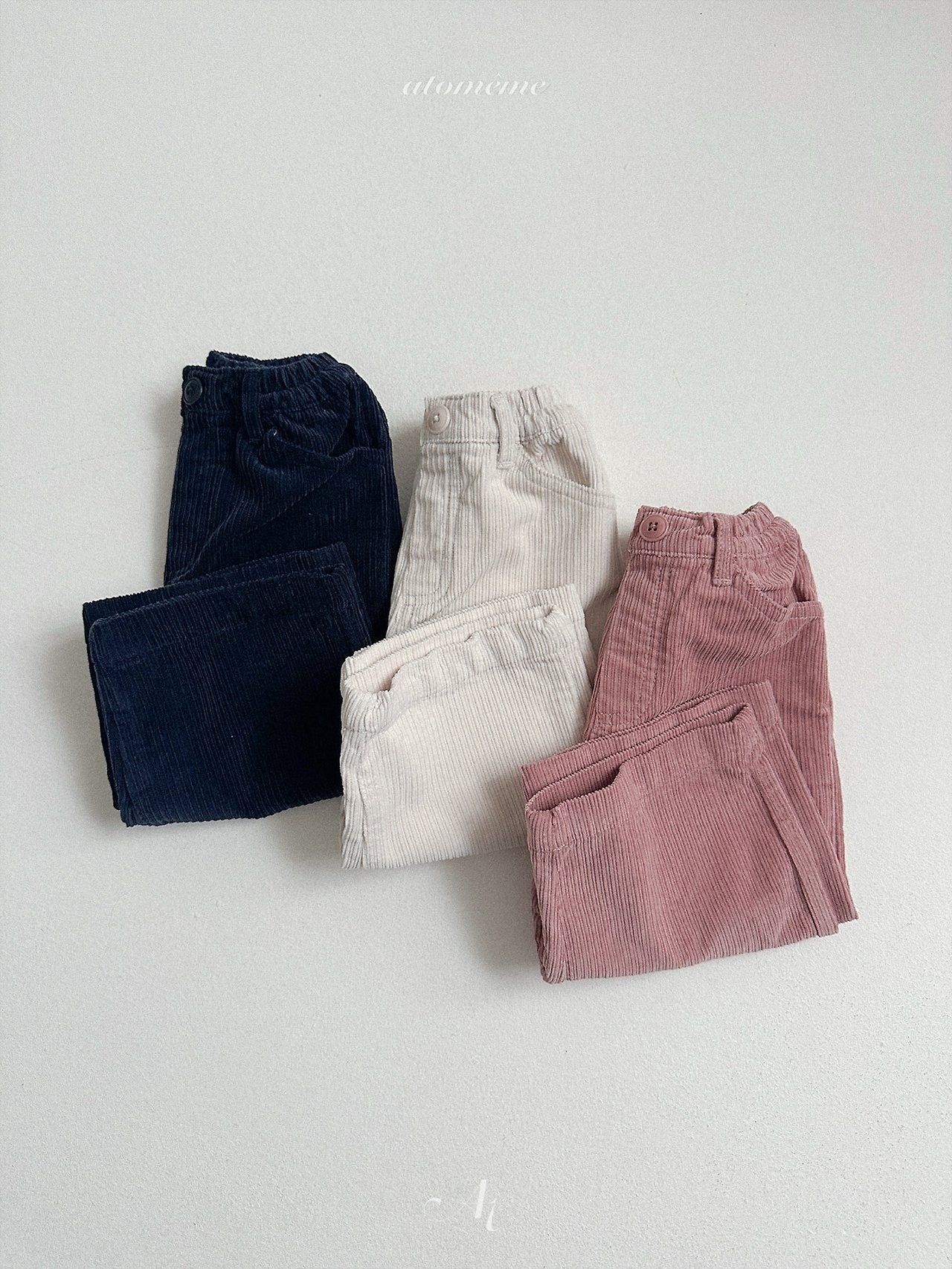 Crepe corduroy pants