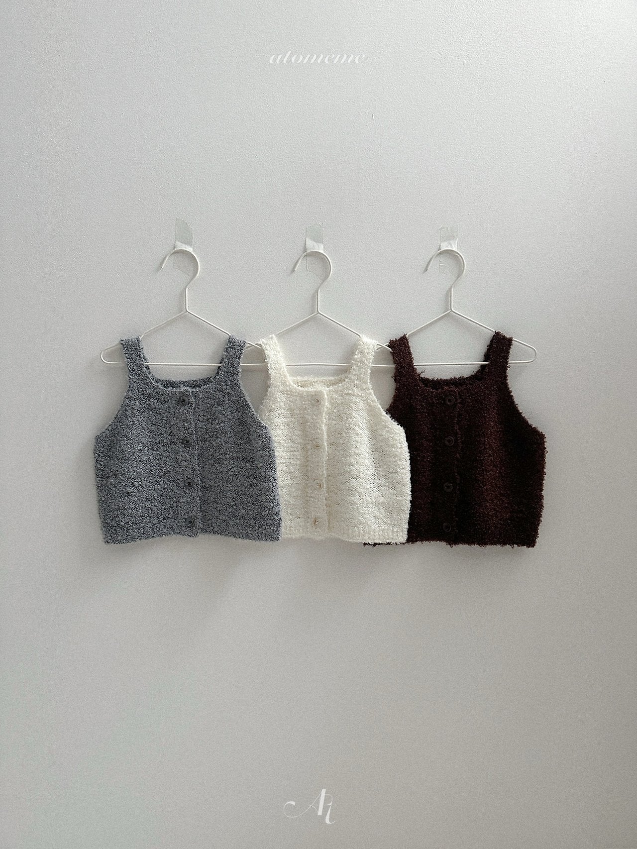 Ecru knit vest