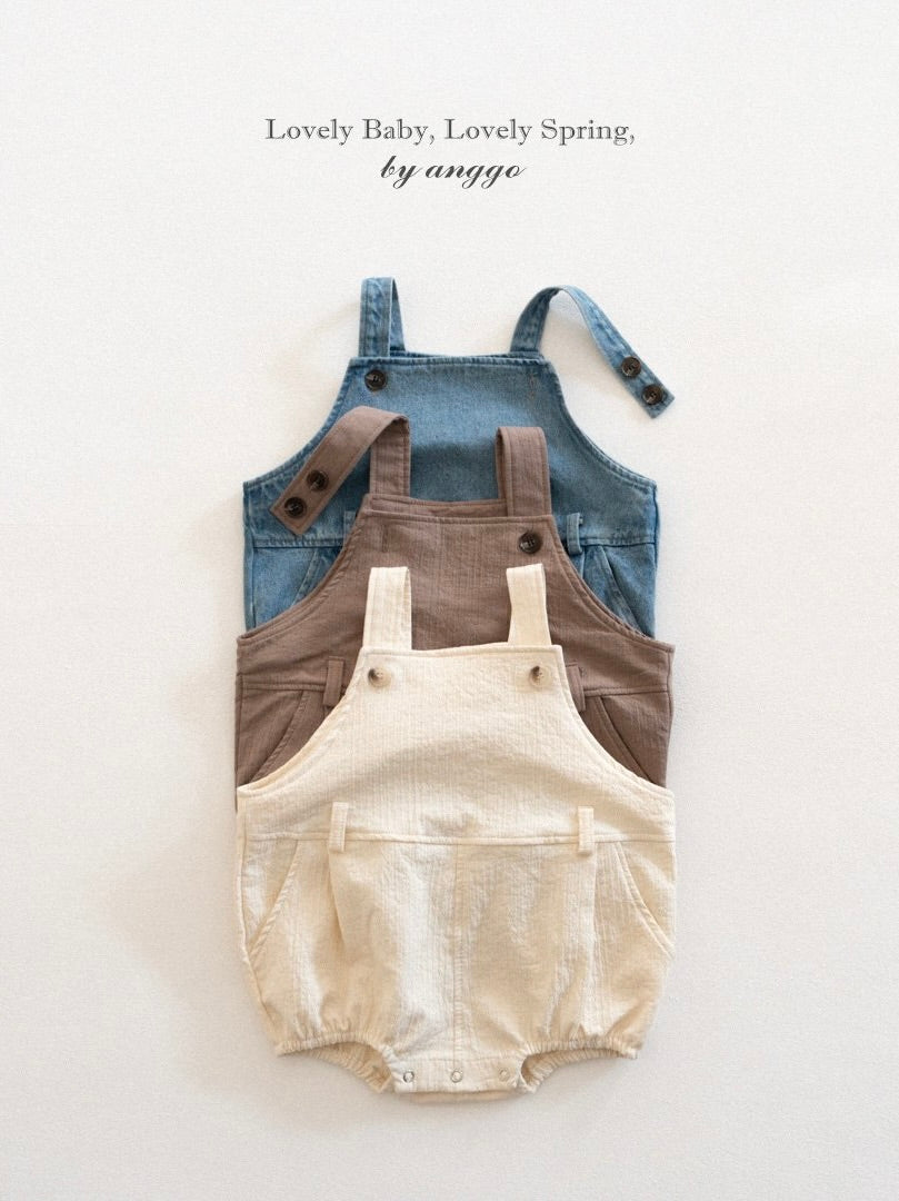 Pine overall rompers