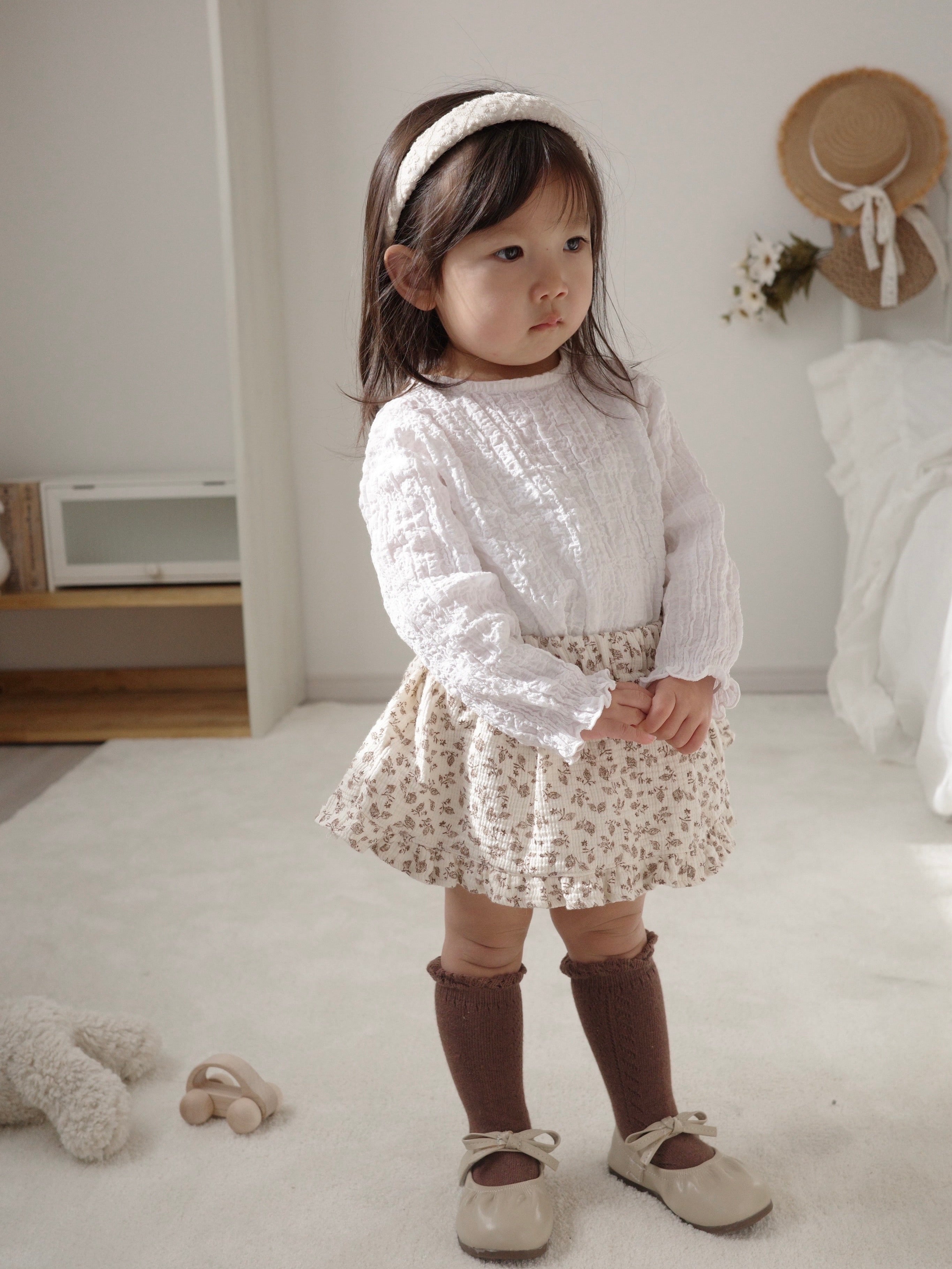 Flower frill cancan skirt