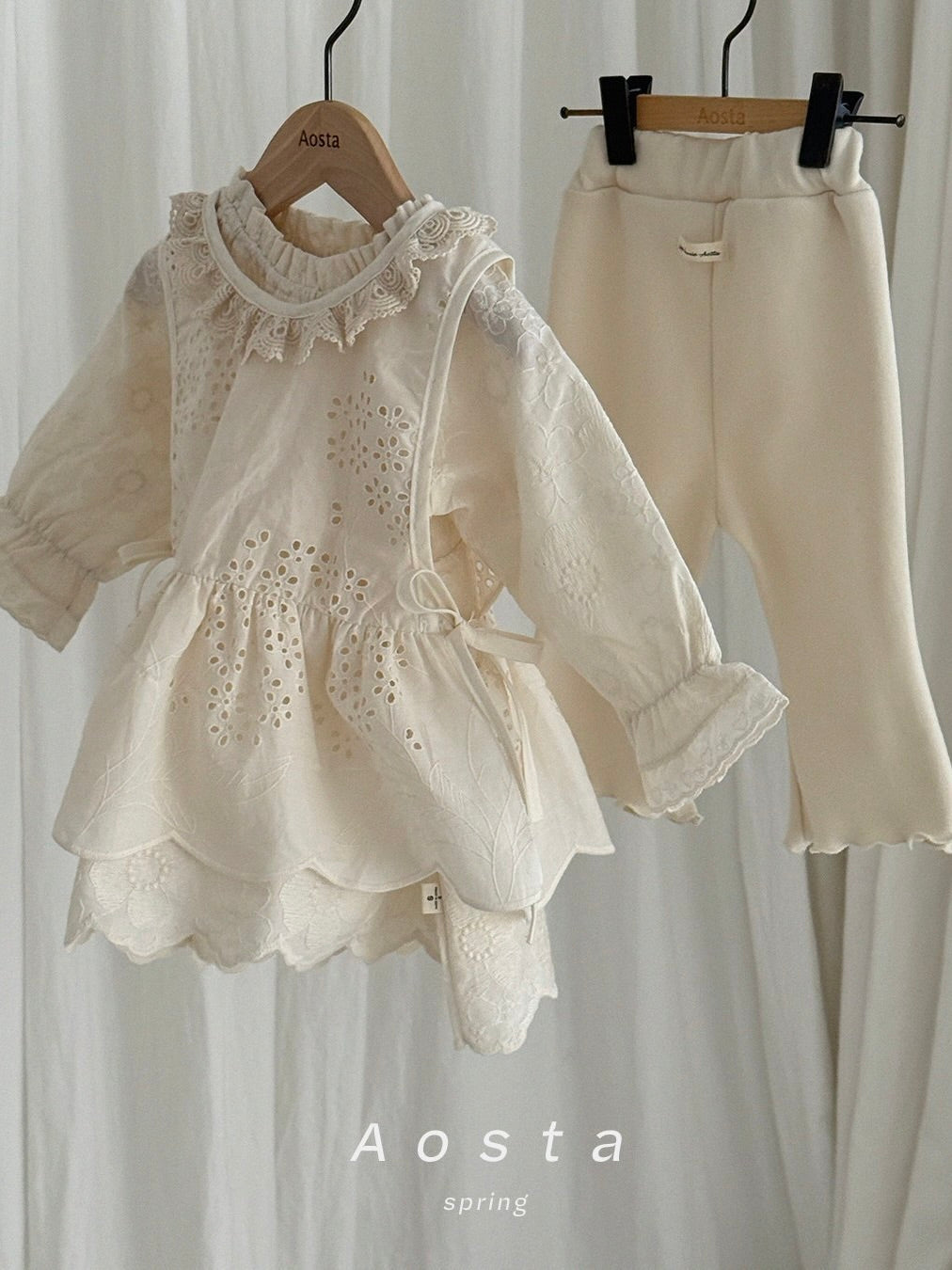 Lace cotton blouse