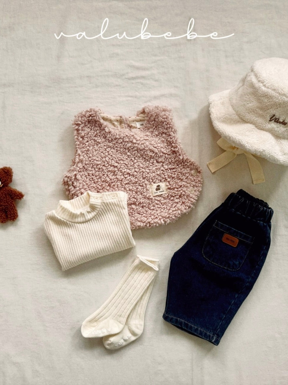 Baby lamb boa vest