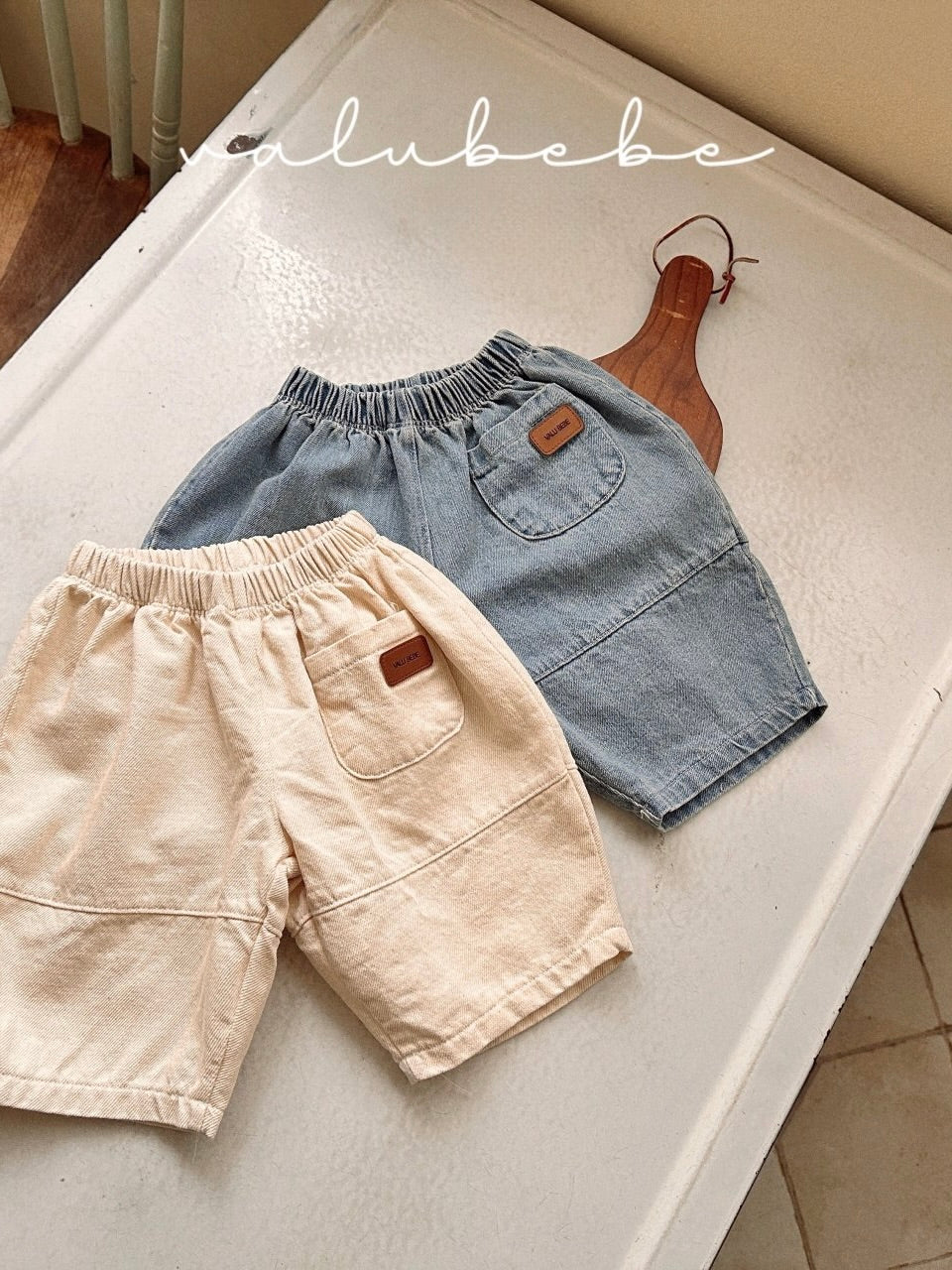 Wide leg denim pants