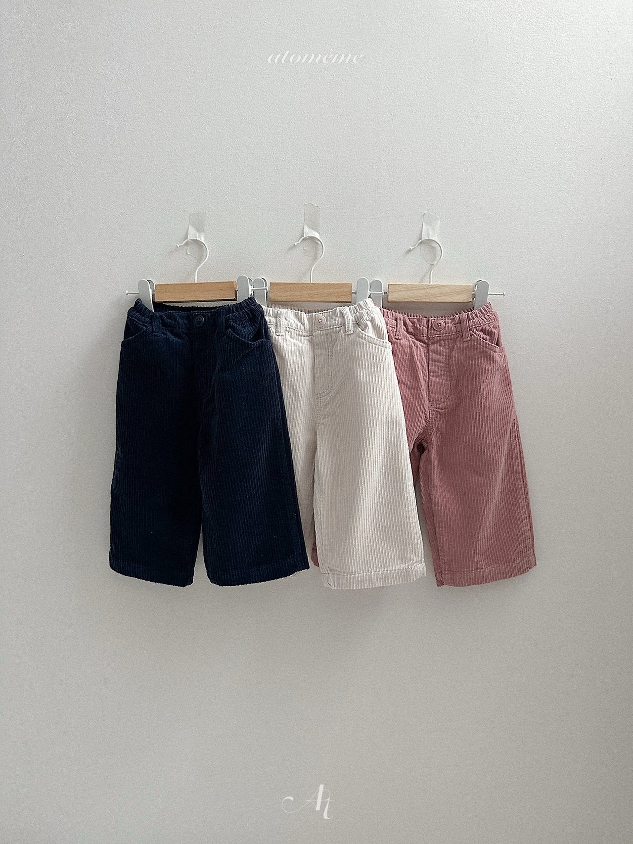 Crepe corduroy pants