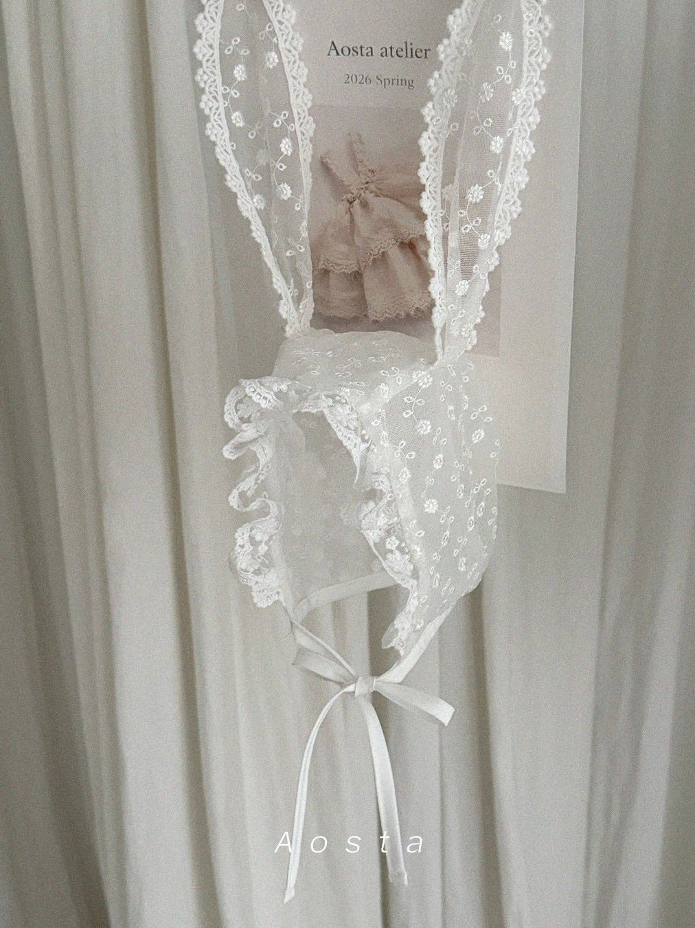 Lace bunny hat