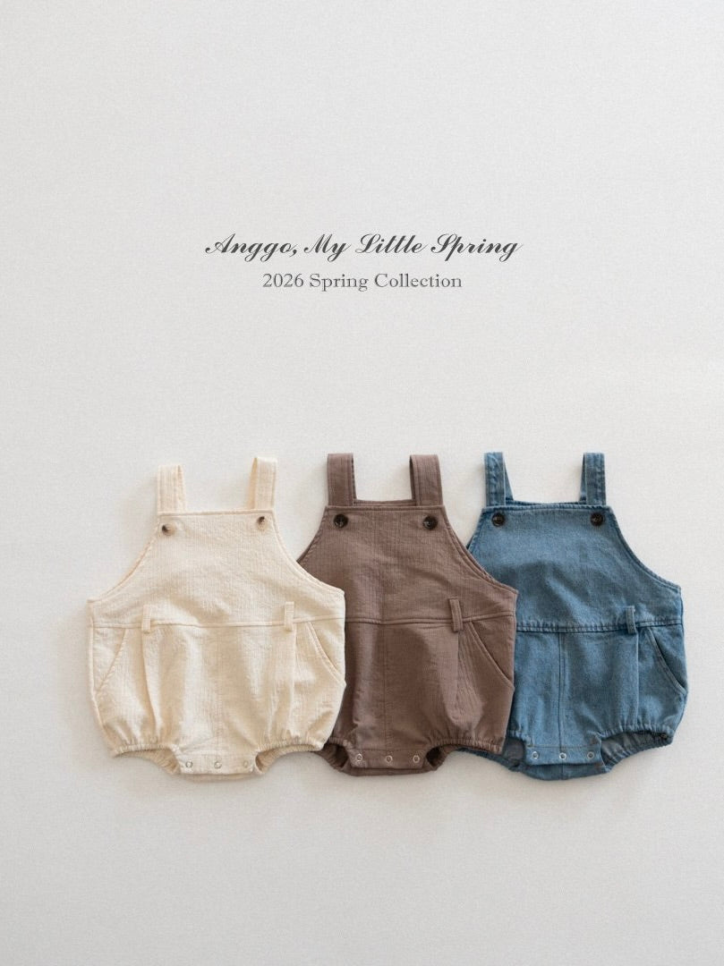 Pine overall rompers