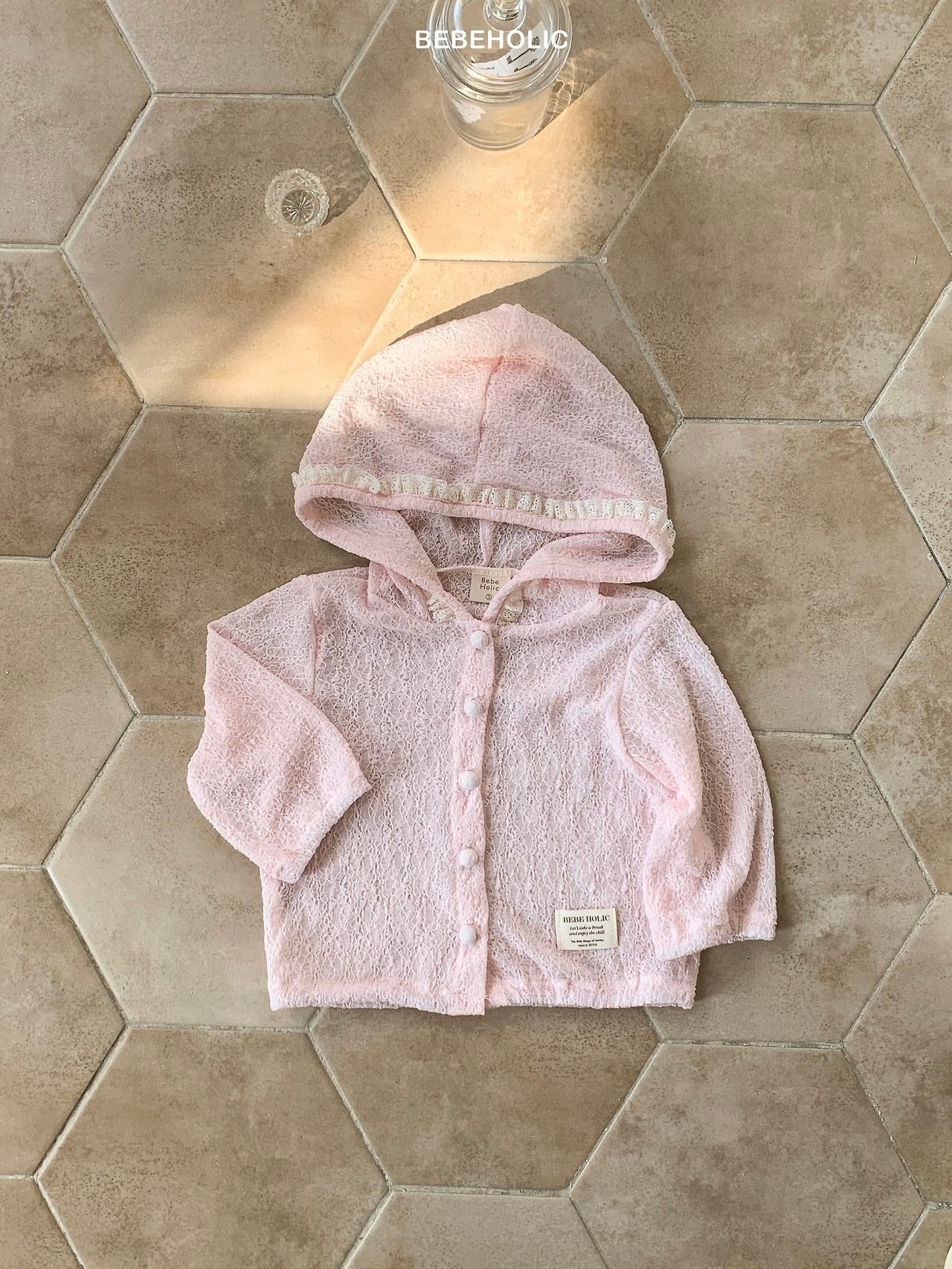 Lace hooded jacket