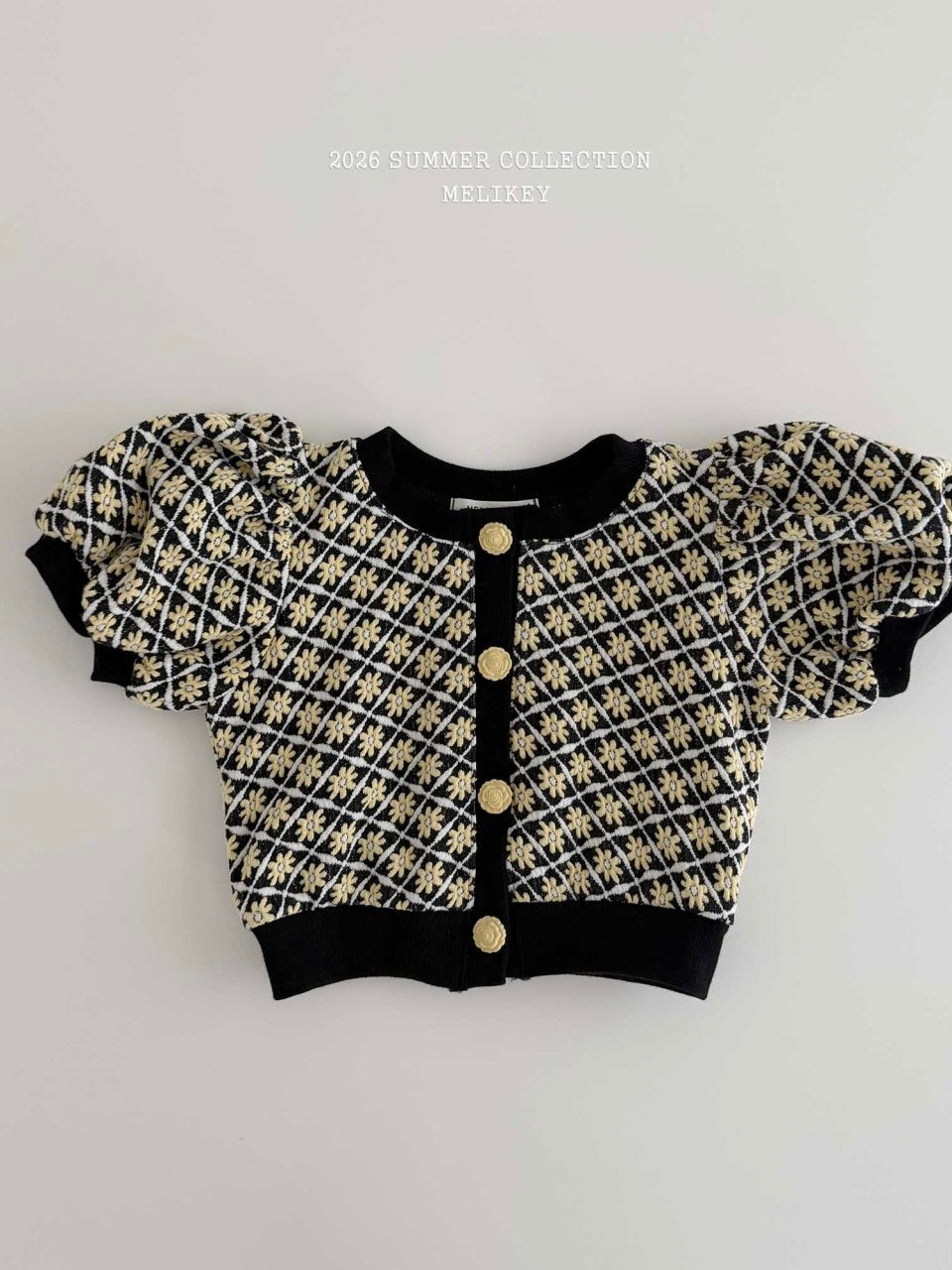 Rika flower puff cardigan