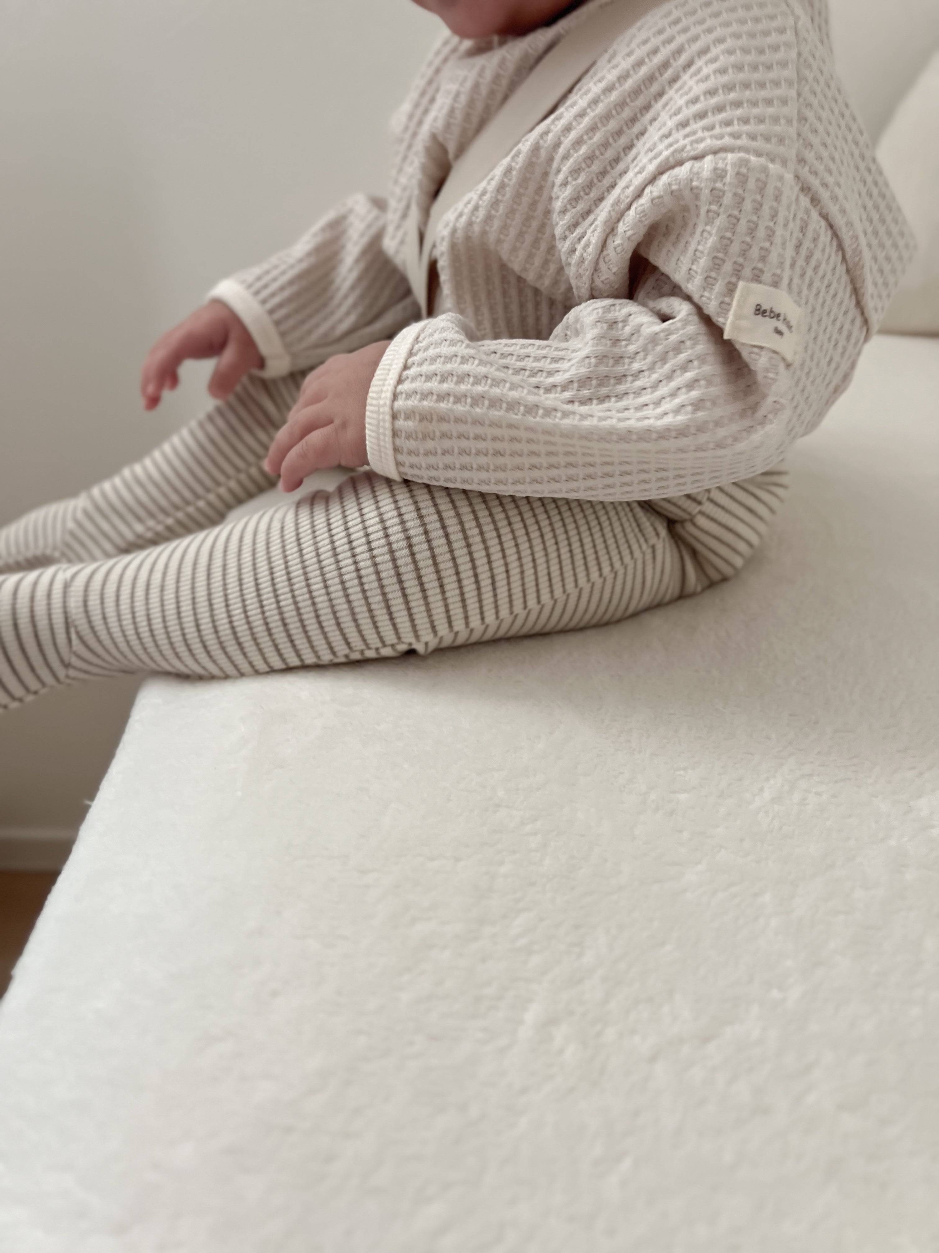 Bebe stripe suspender leggings