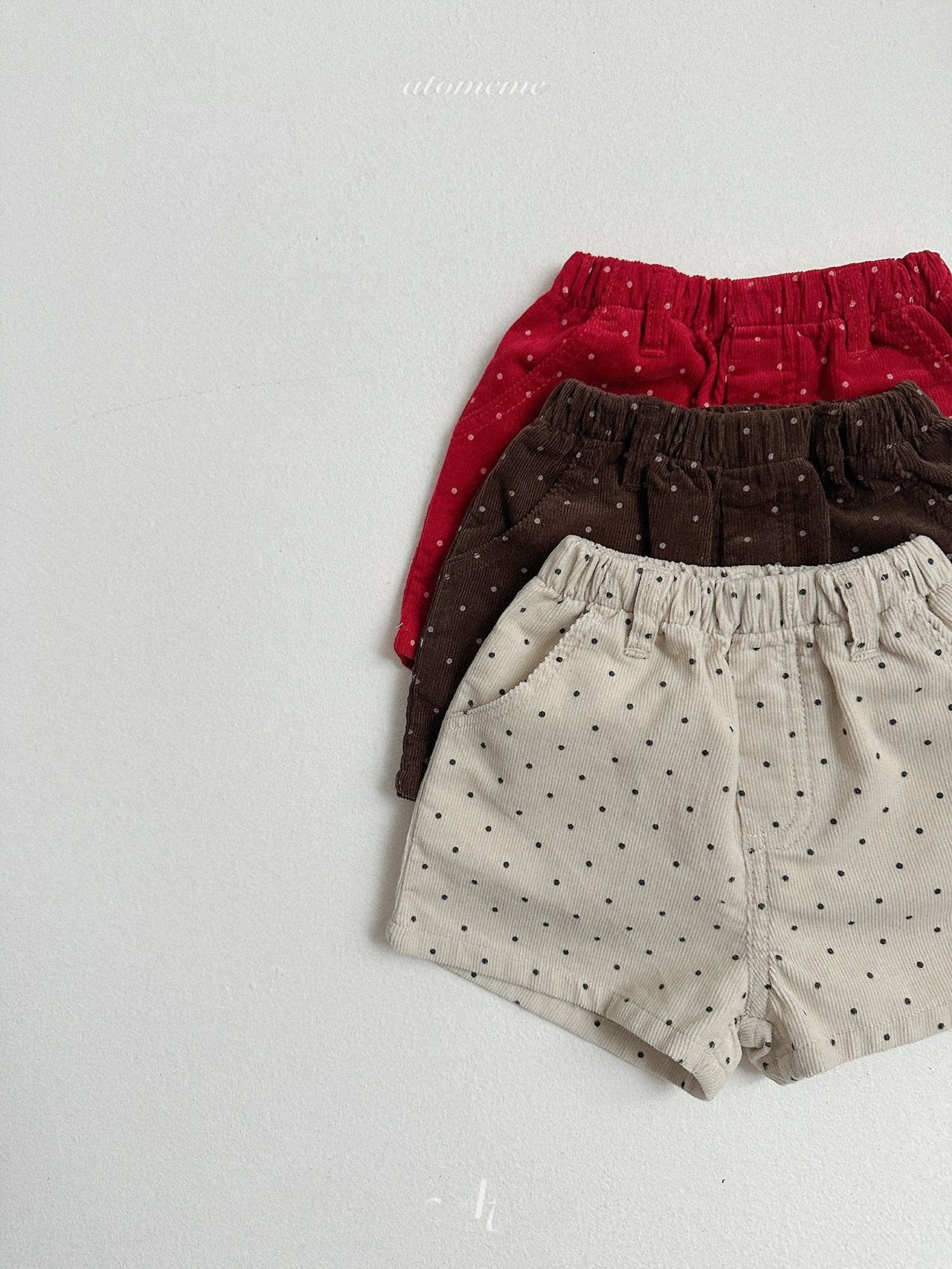 Dot corduroy pants