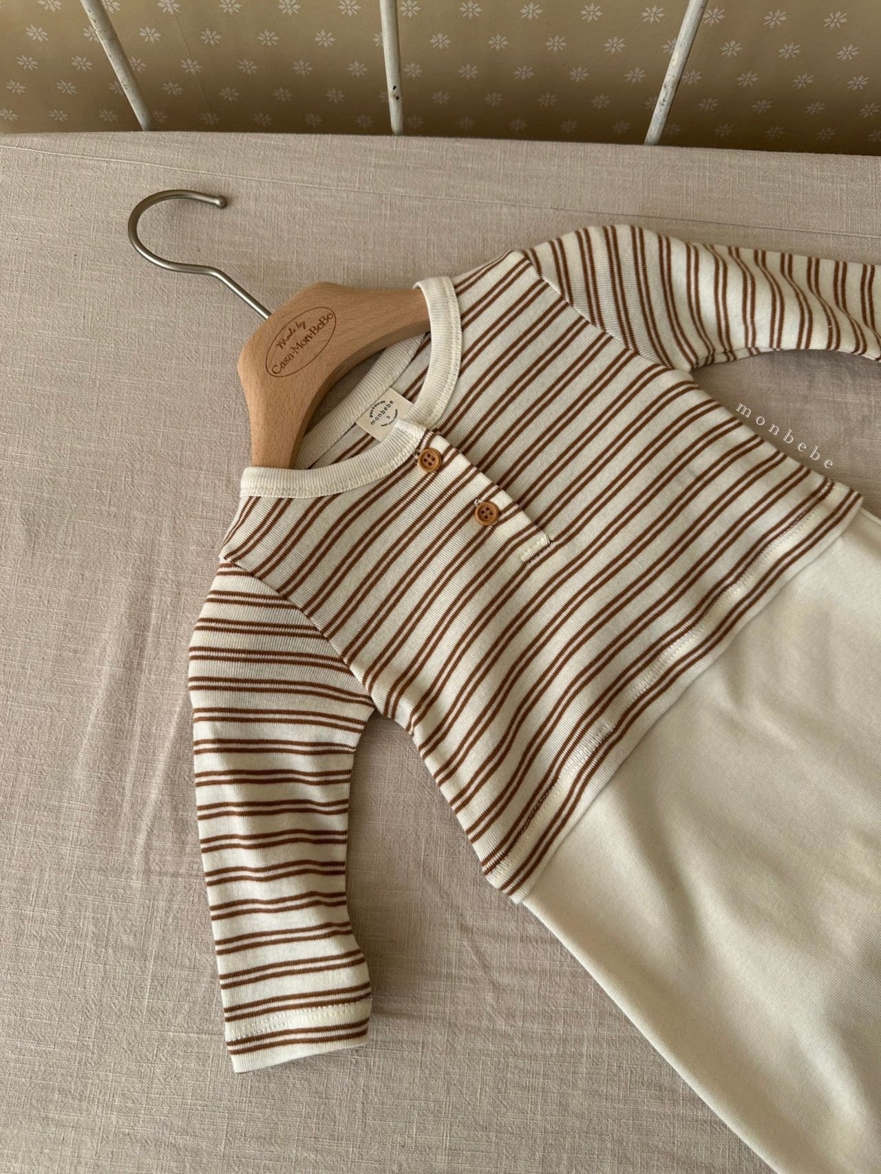 Striped contrast rompers