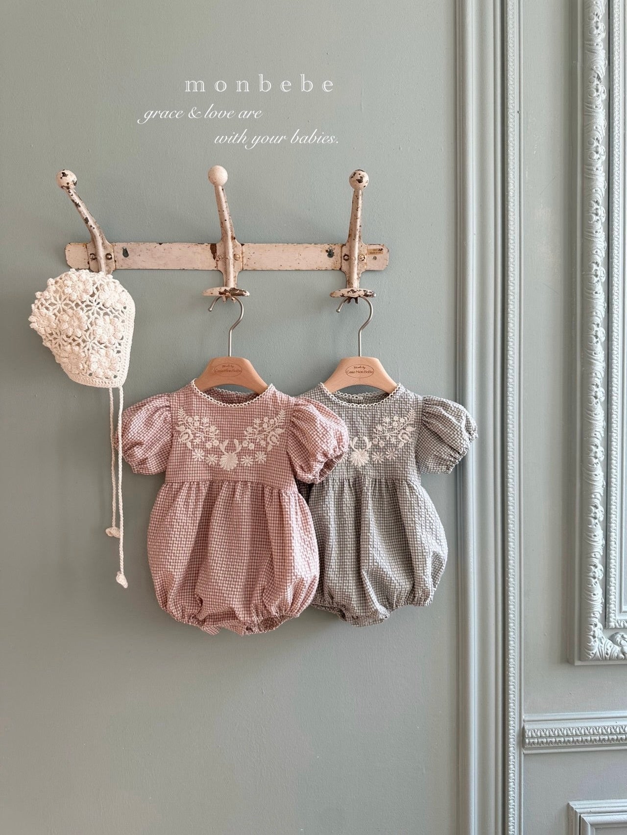 Hannah embroidery rompers