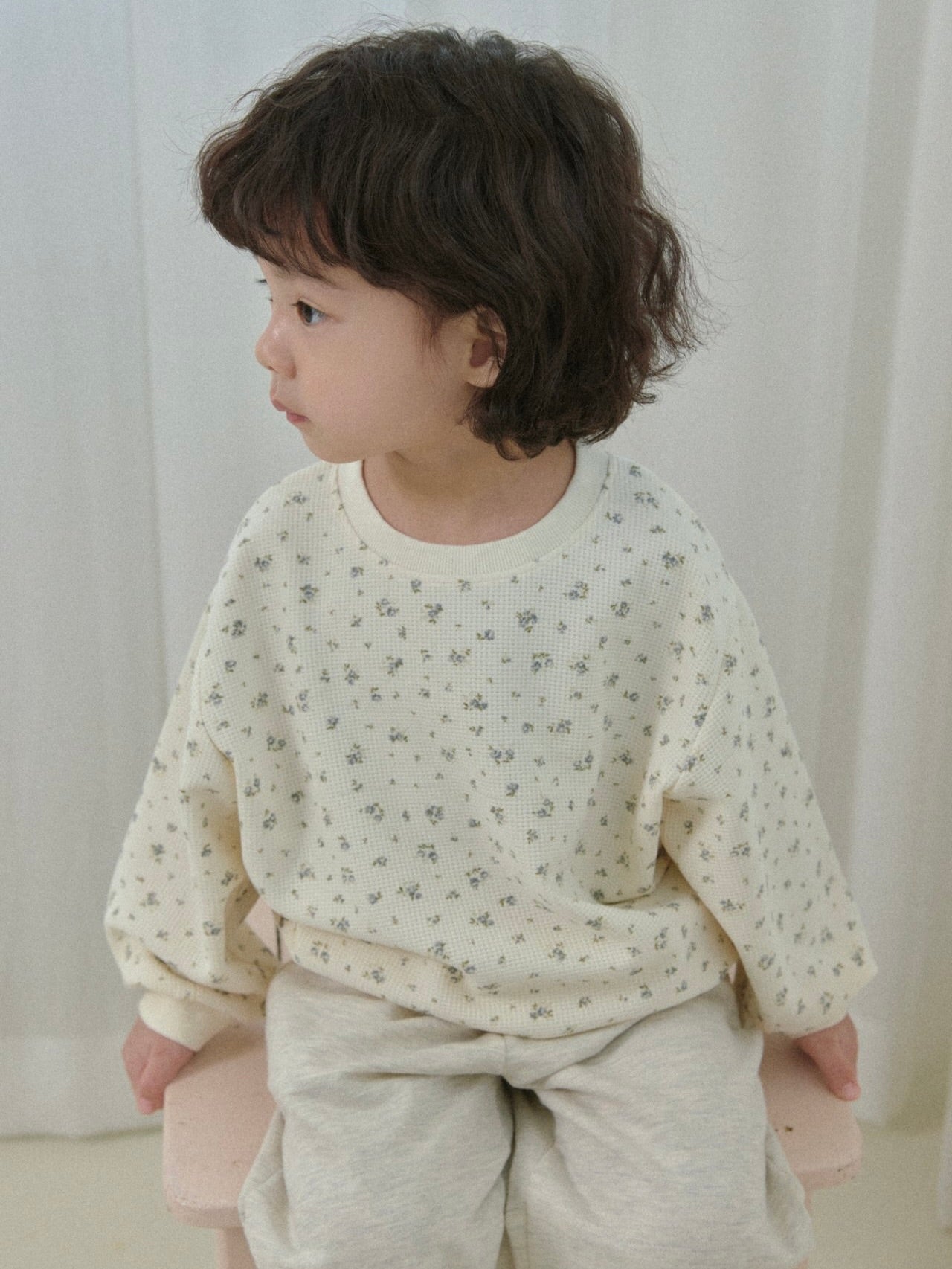 Flower waffle sweatshirt