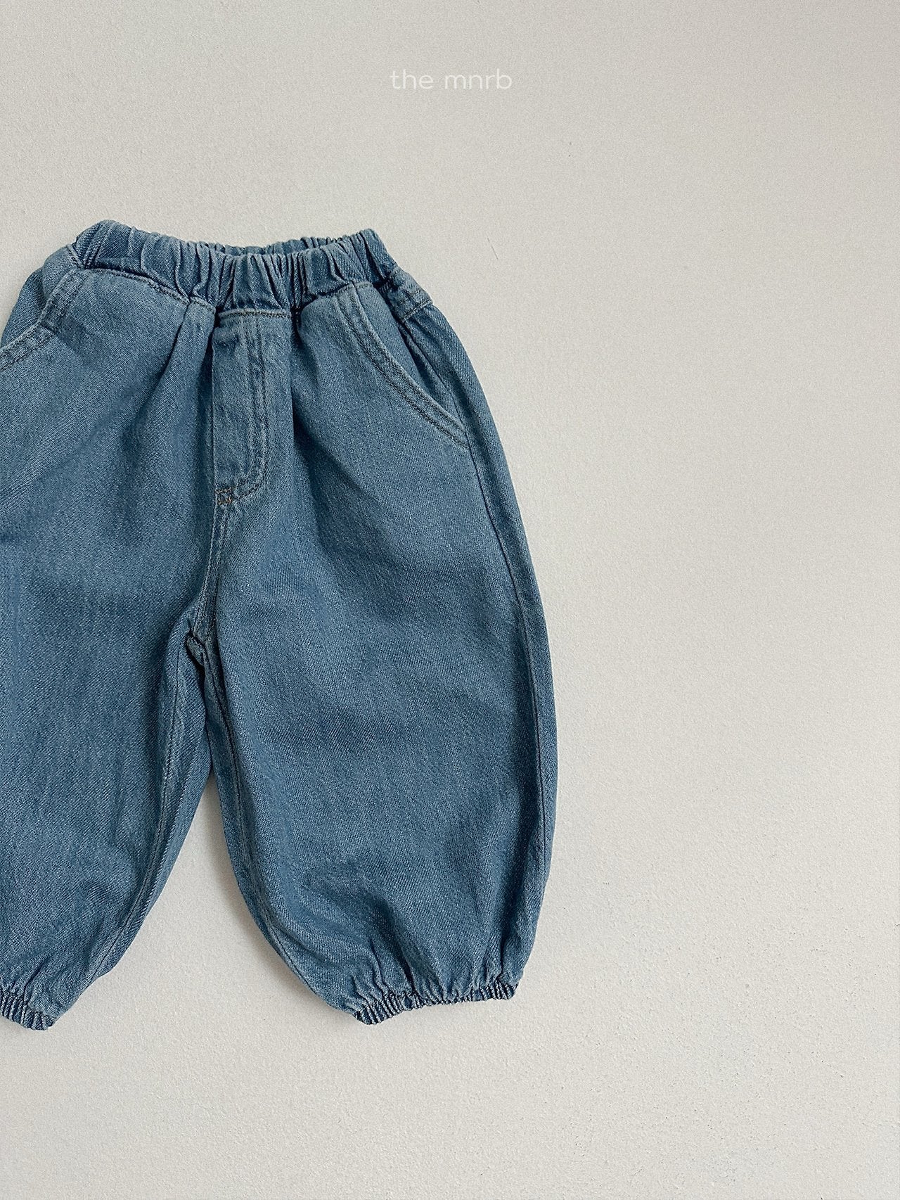 Stitch denim jogger pants