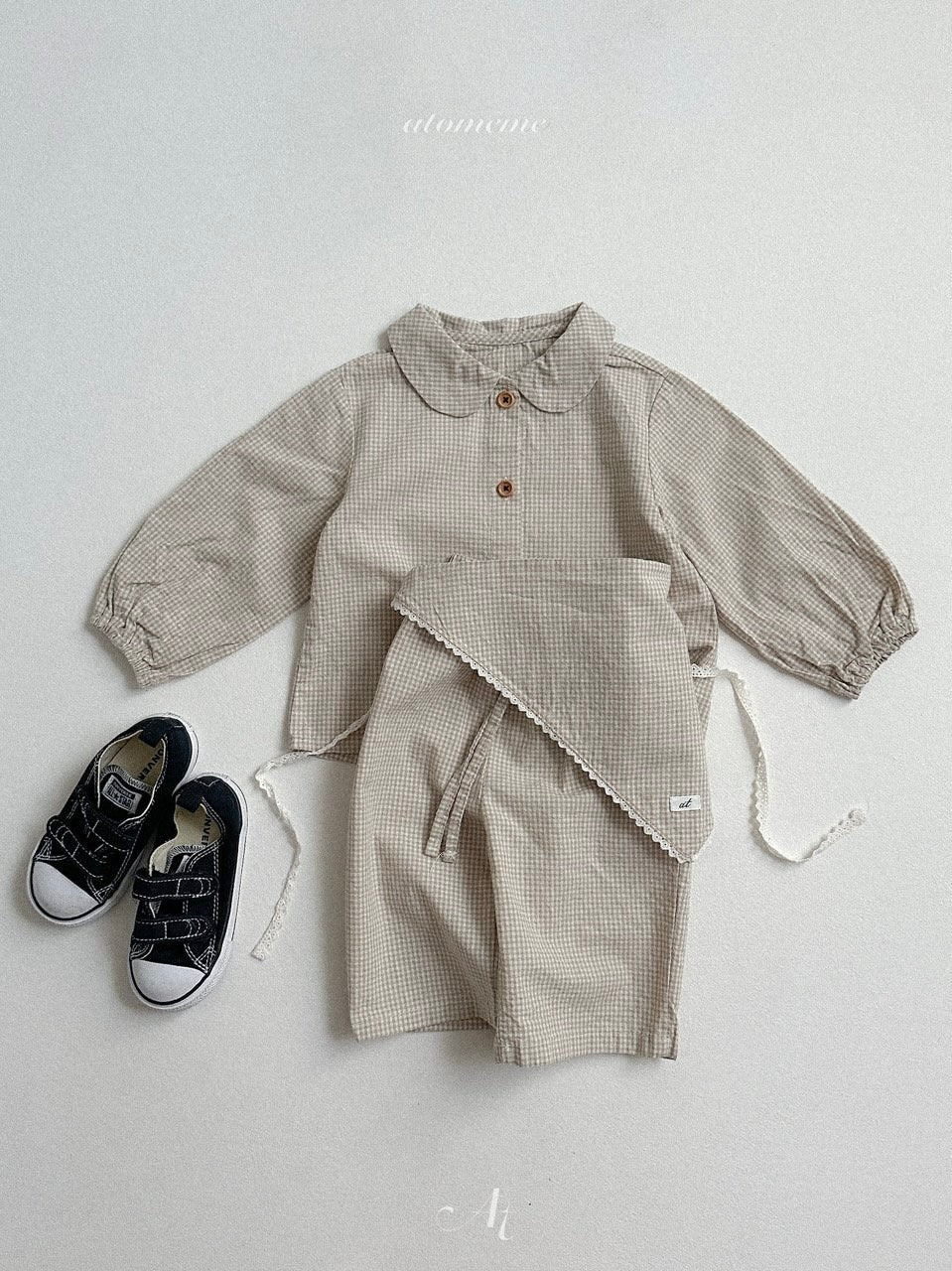 Ini check pattern blouse