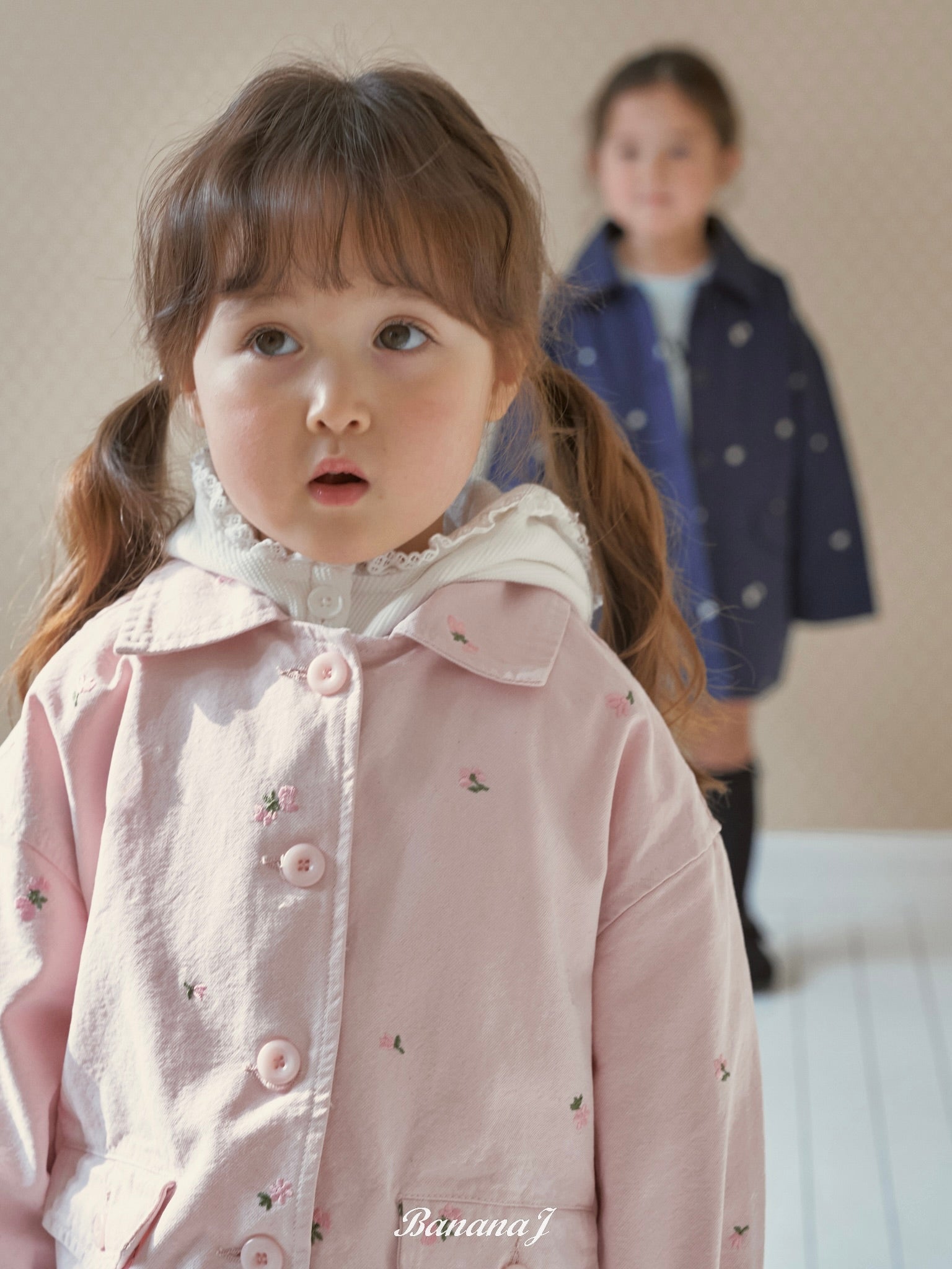 Floral embroidery jacket